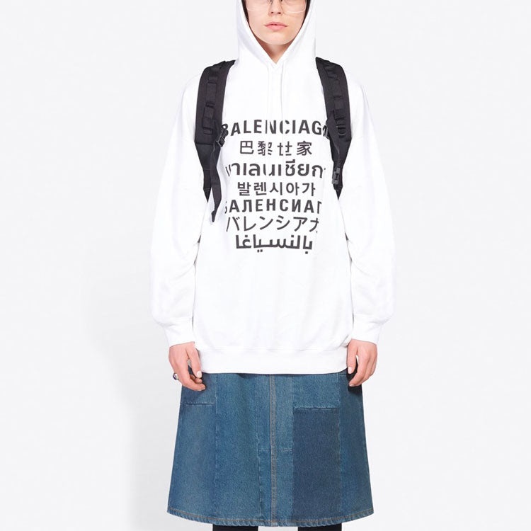 Balenciaga Printing hooded Sports Unisex White 641679TJVI69040 - 5