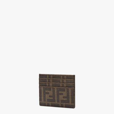 FENDI Brown fabric card holder outlook