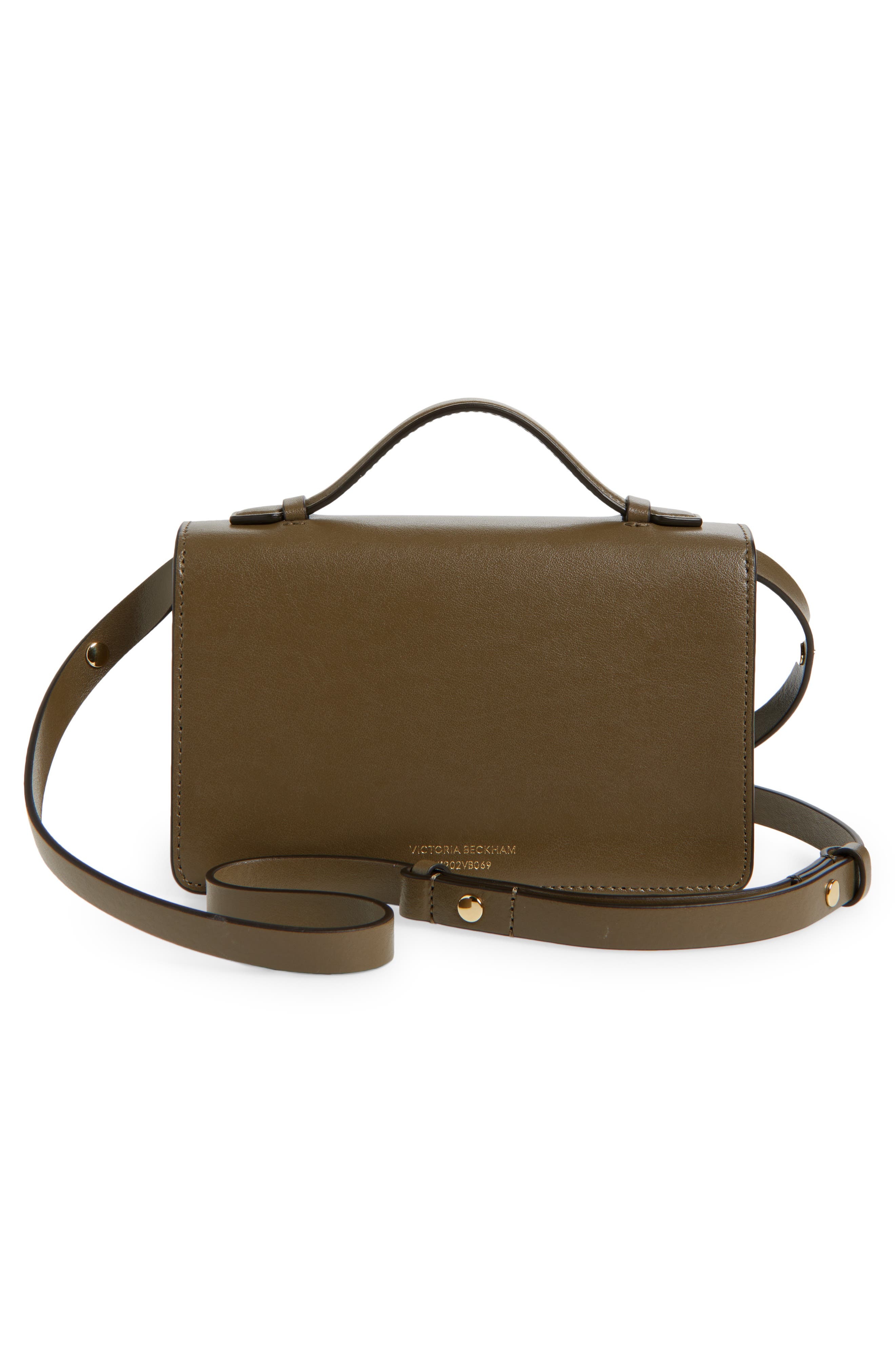 Victoria Beckham The Mini Dorian Leather Shoulder Bag in Dark Khaki at Nordstrom - 4