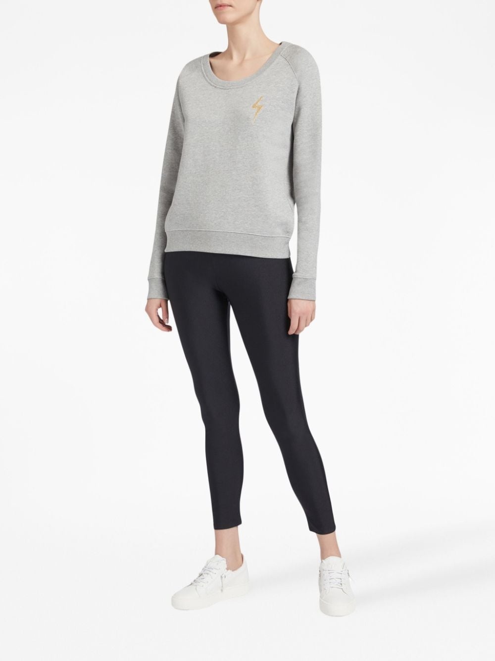 logo-embroidered cotton sweatshirt - 2