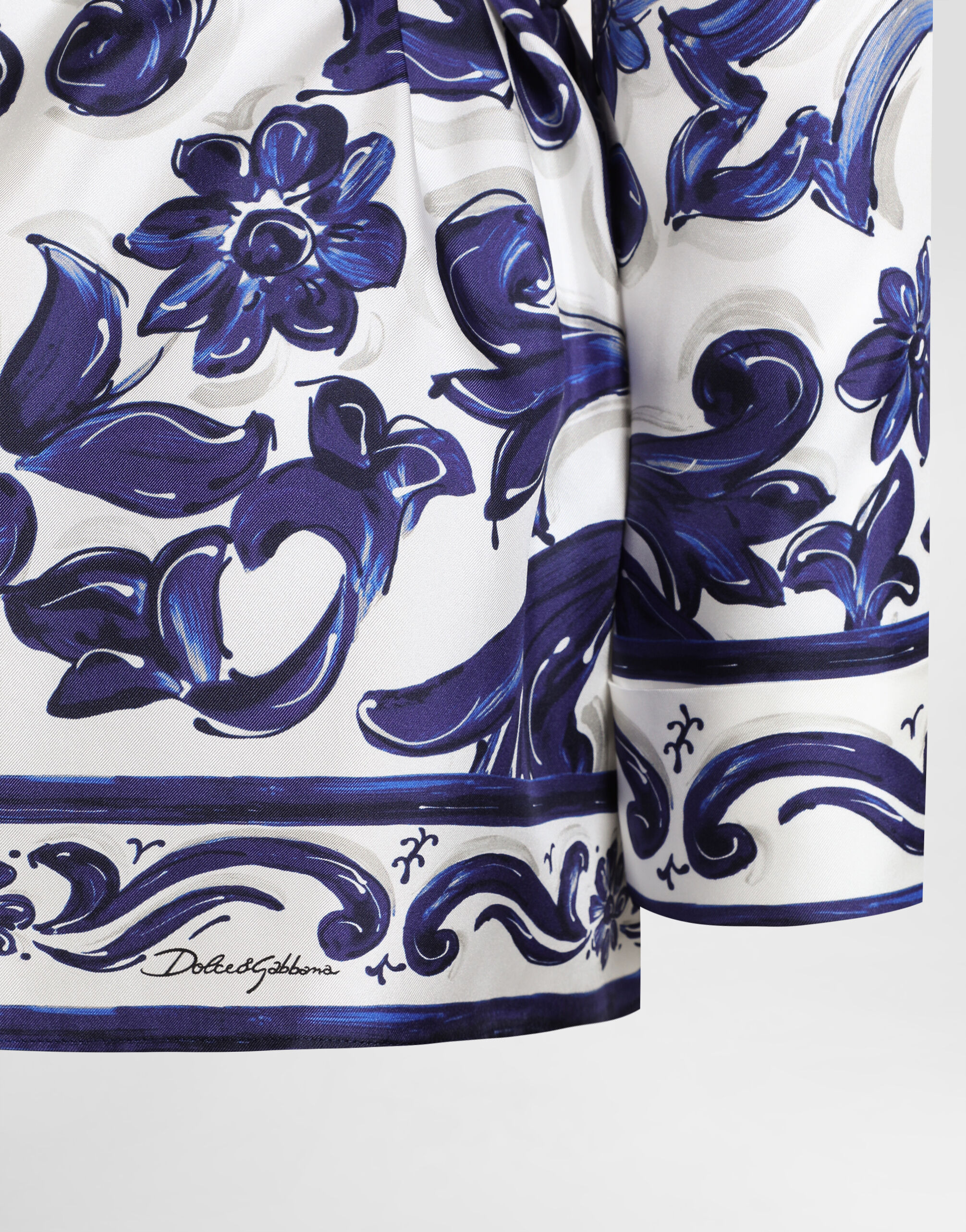 Majolica-print silk vanity shirt - 3