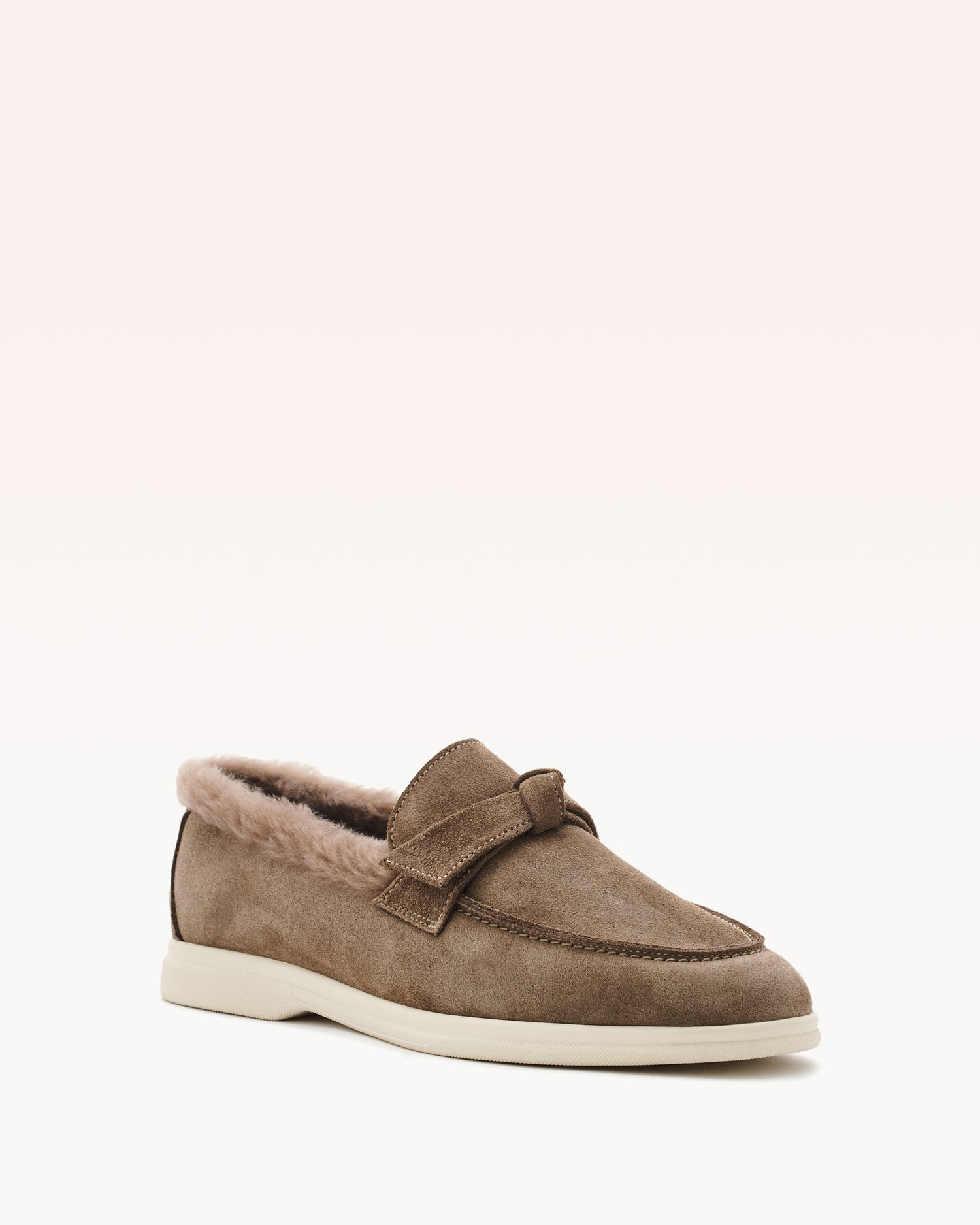 CLARITA SHEARLING SLIP ON SEMOLINA - 2