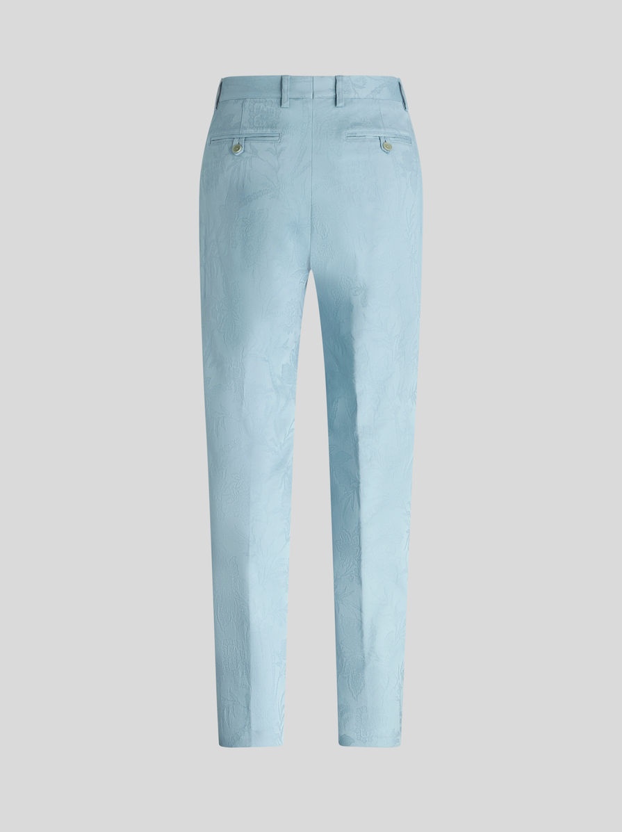FLORAL DESIGN JACQUARD TROUSERS - 2