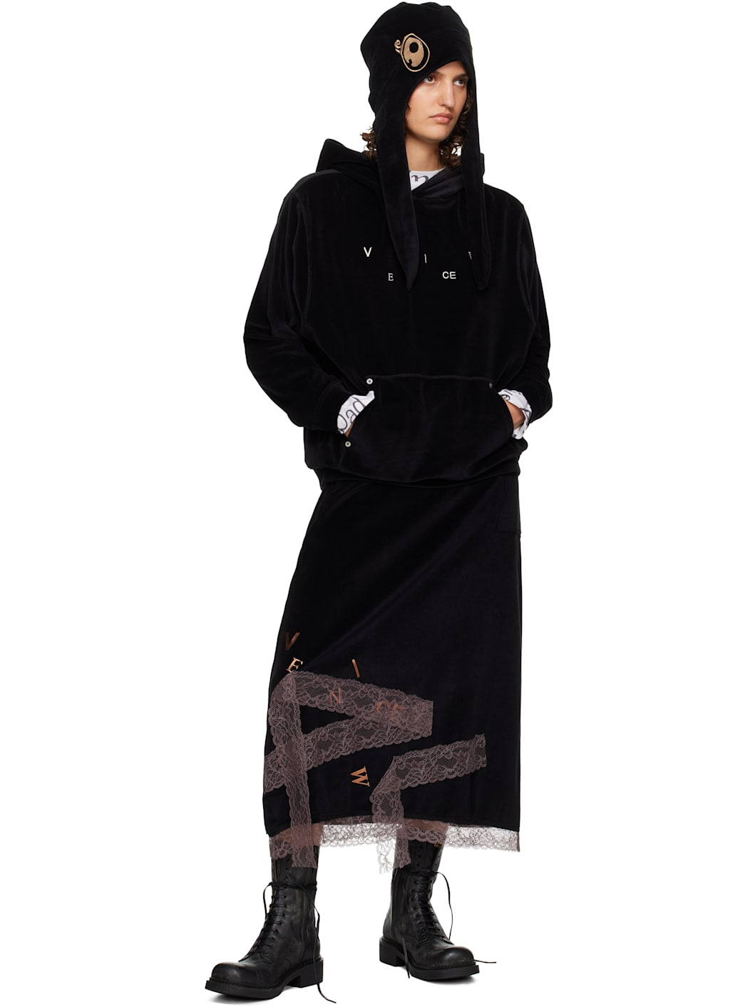 Black Pigtail Living Hoodie - 4