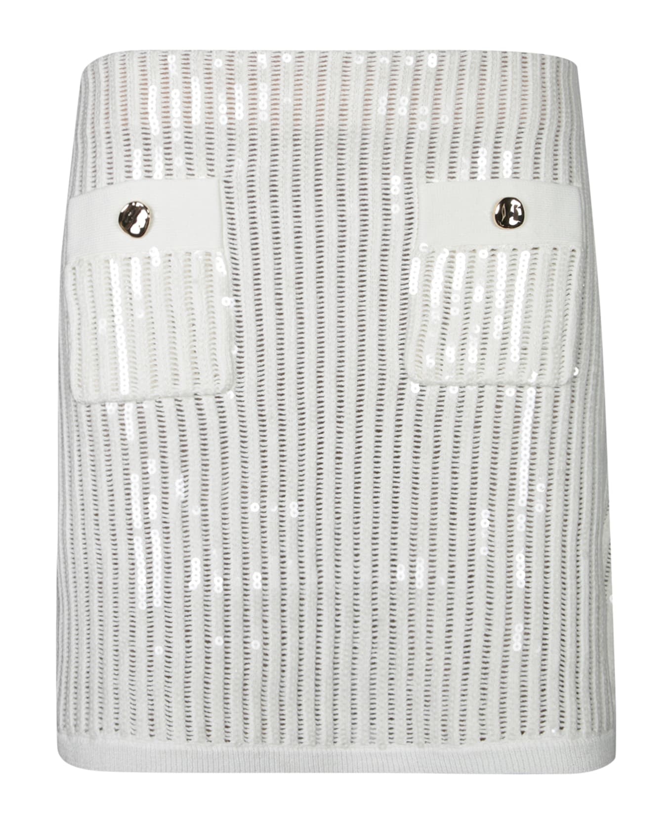 'crochet' Skirt In White Cotton Blend - 1