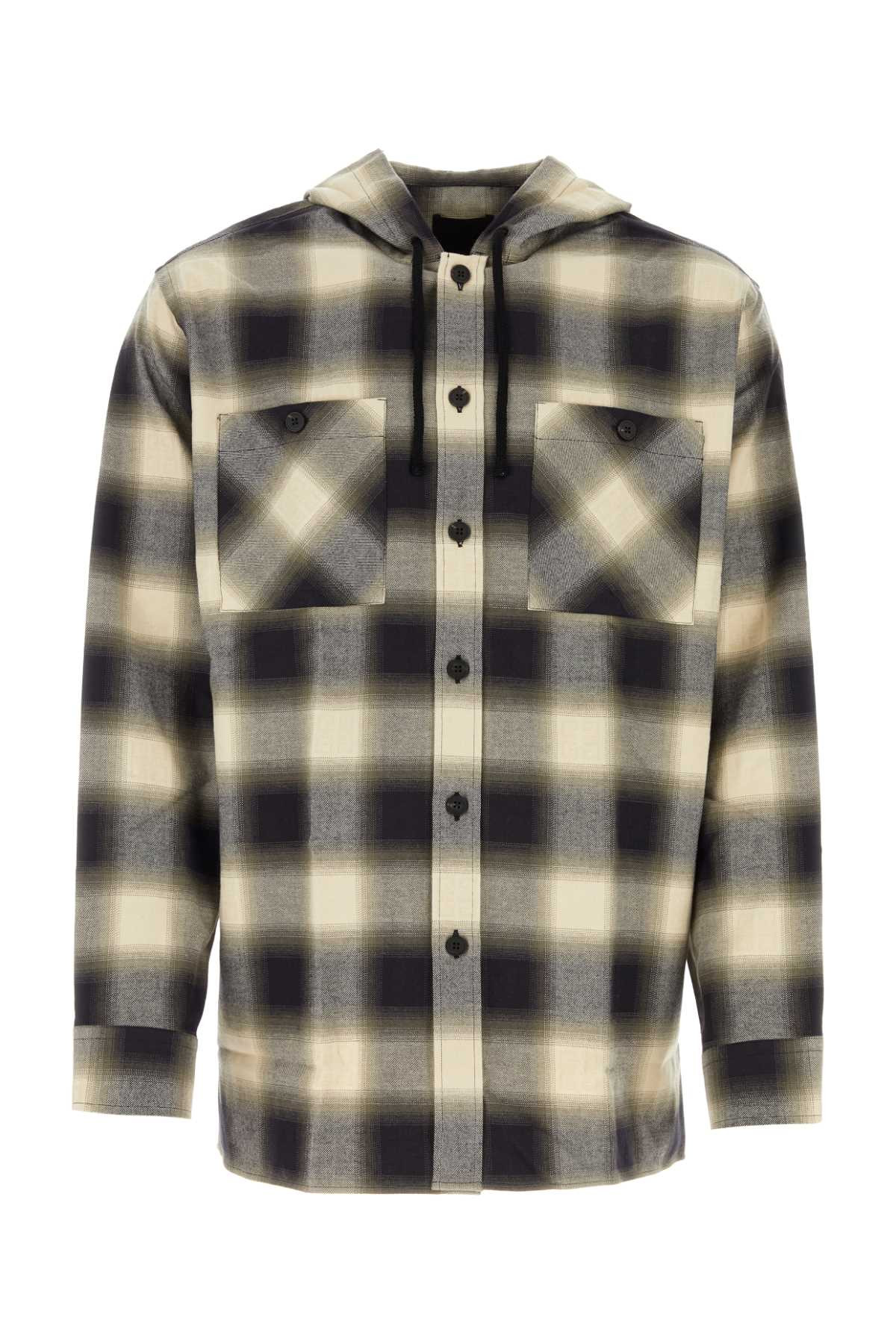 Givenchy Men Embroidered Flanel Oversize Shirt - 1