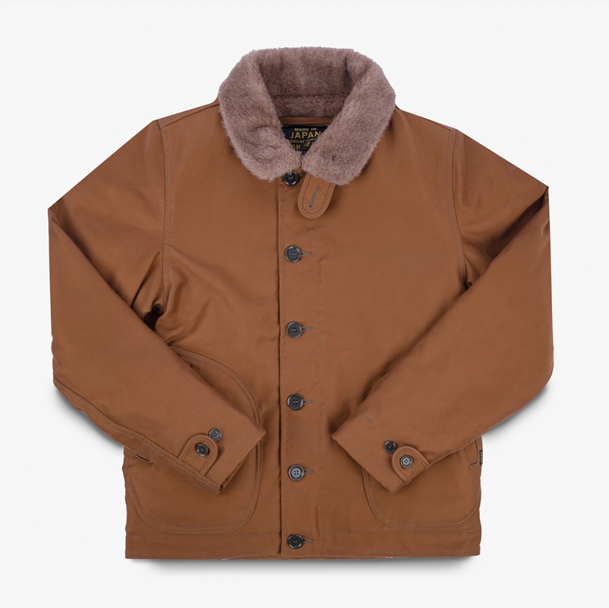 IHM-35-BRN Whipcord N1 Deck Jacket - Brown - 1