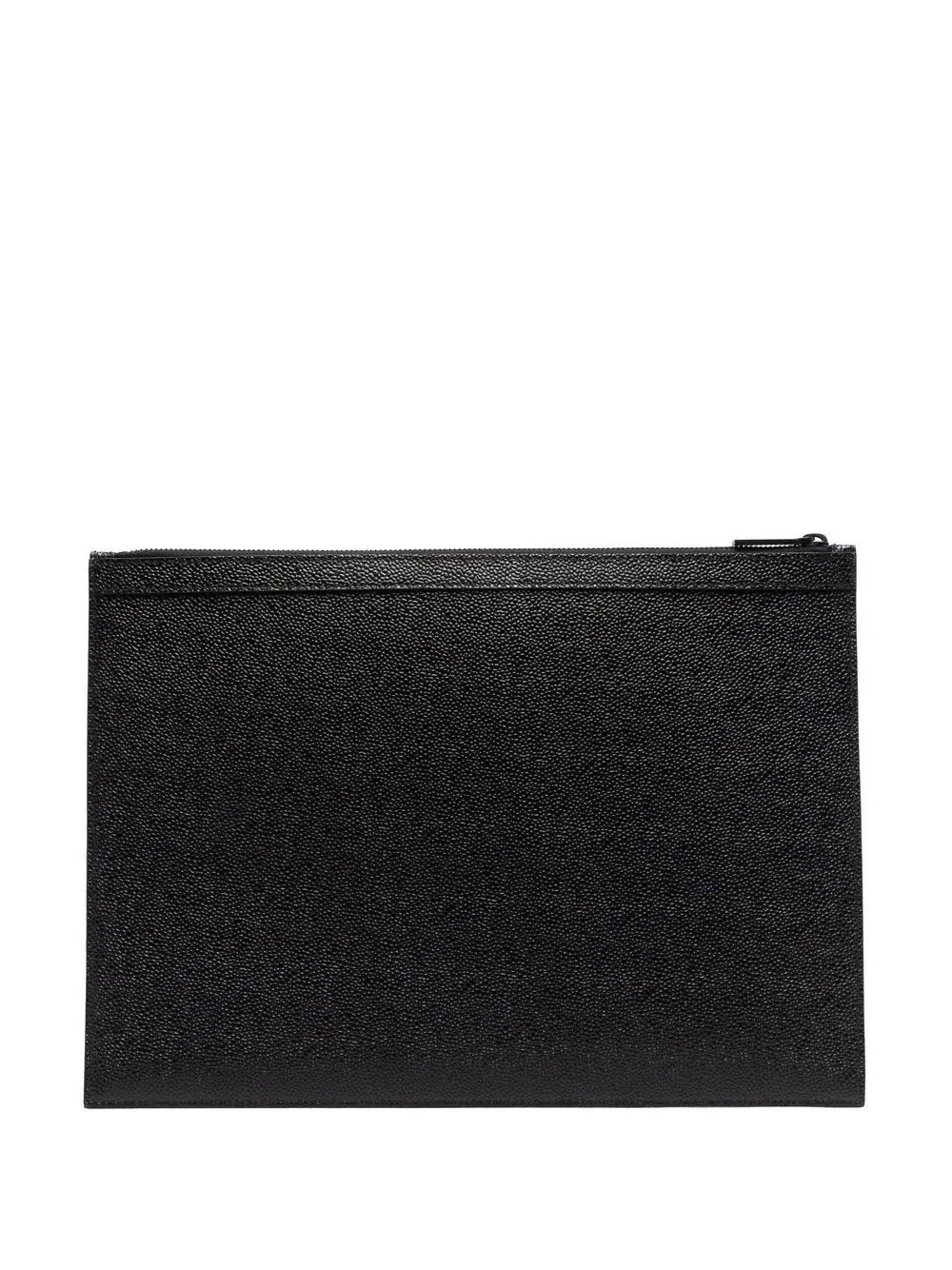 grosgrain-tab leather clutch bag - 2