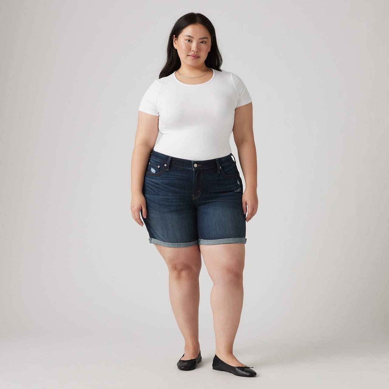 MID LENGTH WOMEN'S SHORTS (PLUS SIZE) - 2