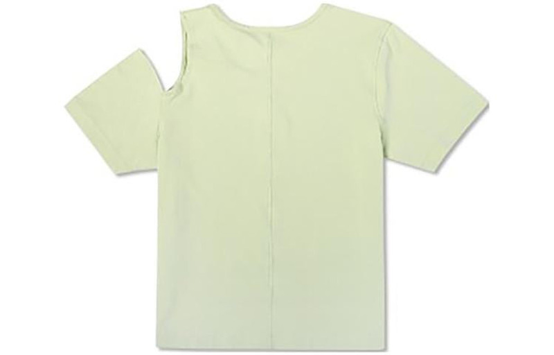 Converse (WMNS) Converse Twisted Knits Slim Asymmetrical T-Shirt 'Green' 10023192-A03 outlook