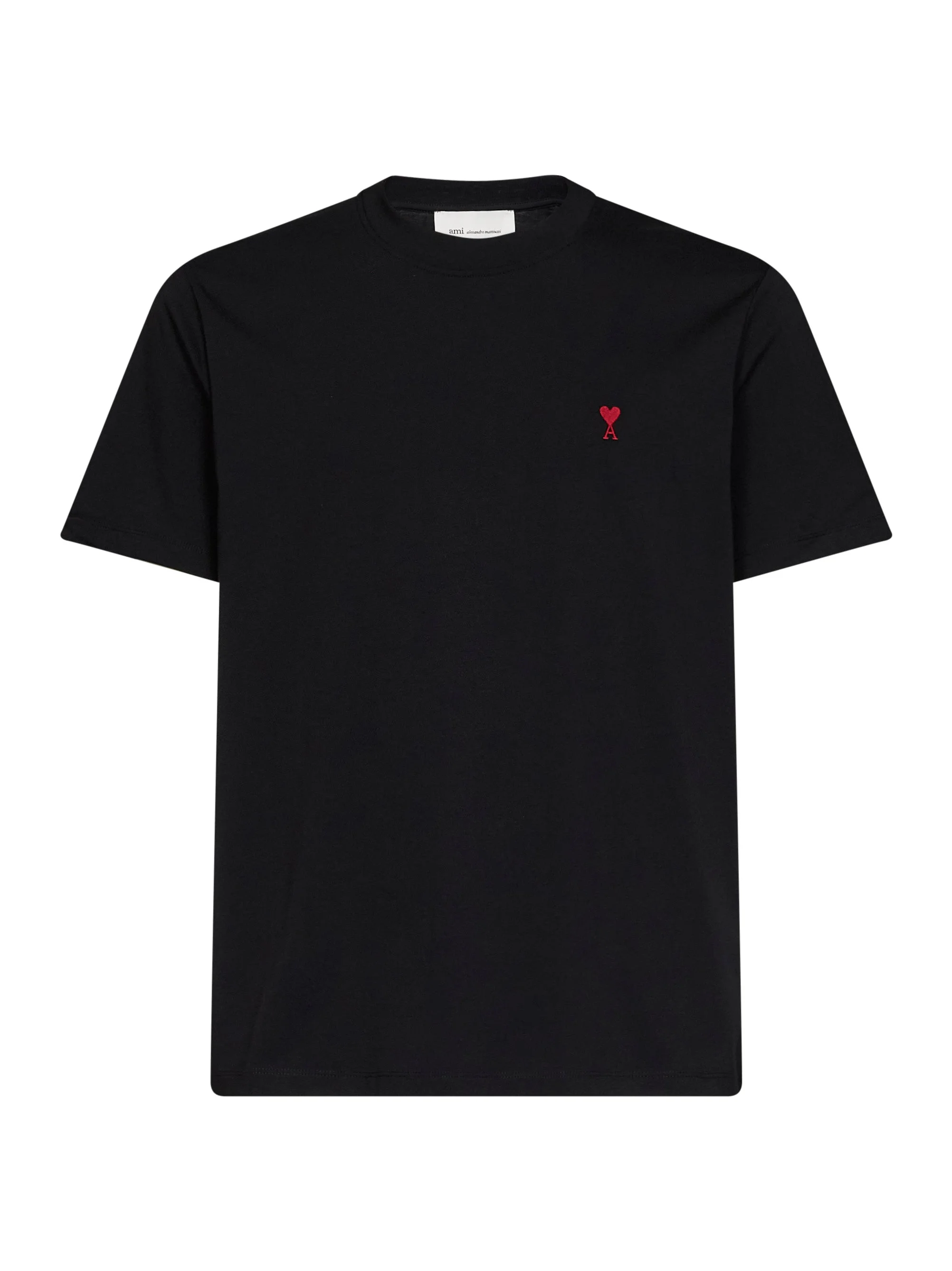 Black cotton Ami de Cœur T-shirt - 1