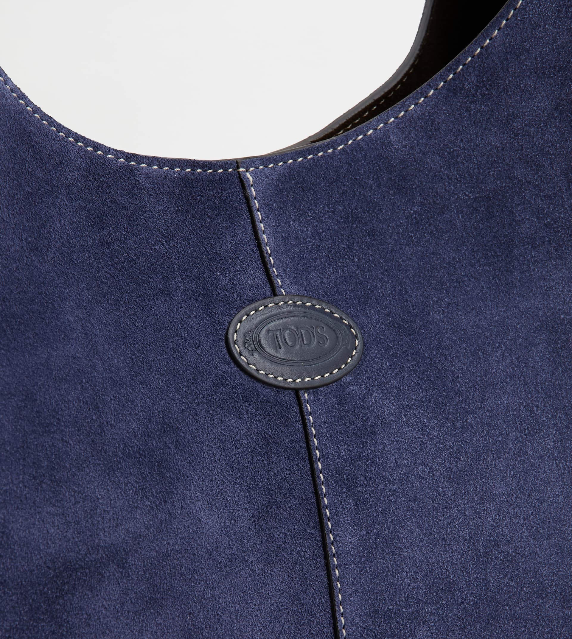 TOD'S DI BAG HOBO IN LEATHER SMALL - BLUE - 5