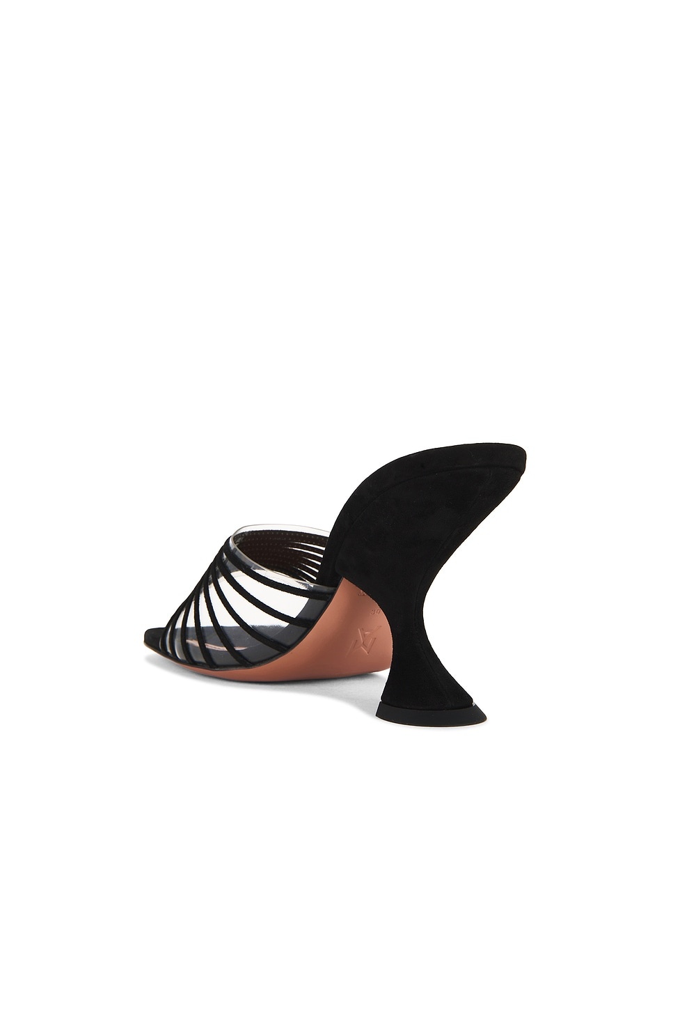 Mookie 90 Slipper In Black & Pvc Transparent - 3