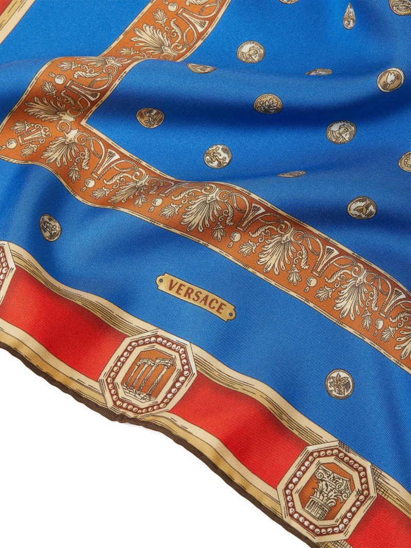 VERSACE printed silk twill scarf 45 cm outlook