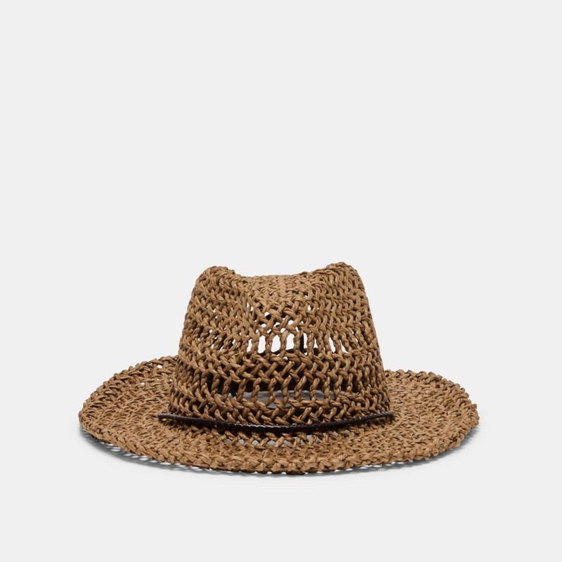 THICK WEAVE COWBOY HAT DARK BROWN 1
