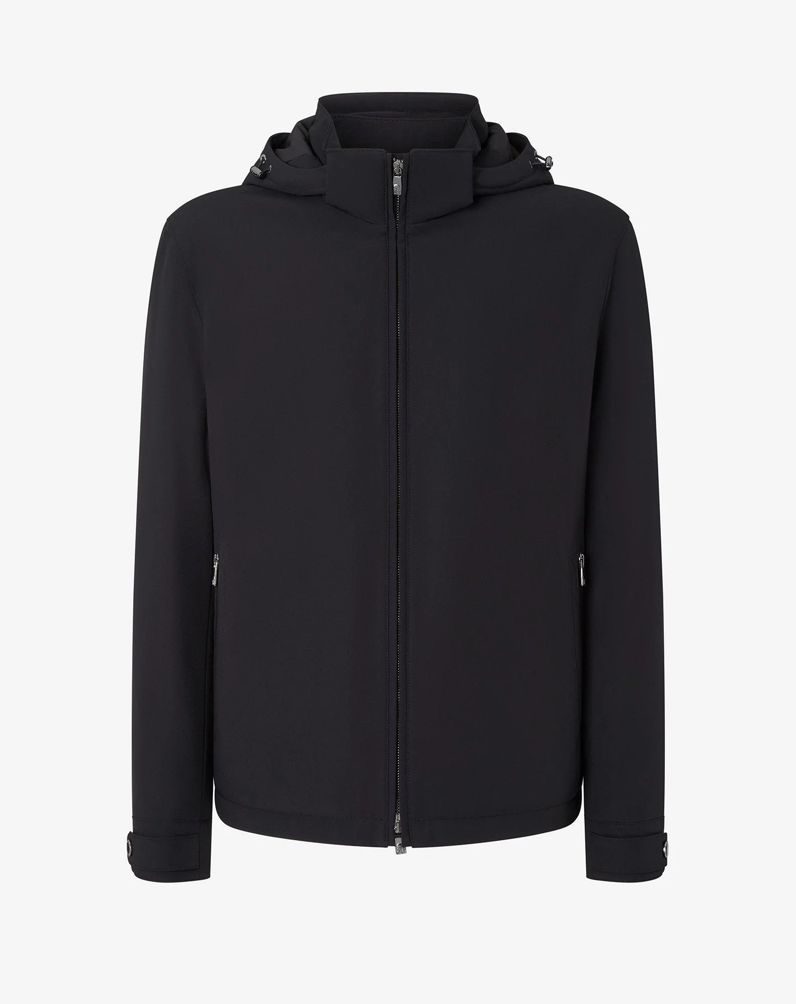 Black stretch technical fabric jacket - 1