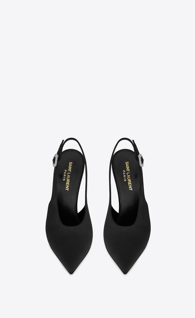 SAINT LAURENT yasmeen slingback pumps in silk satin outlook