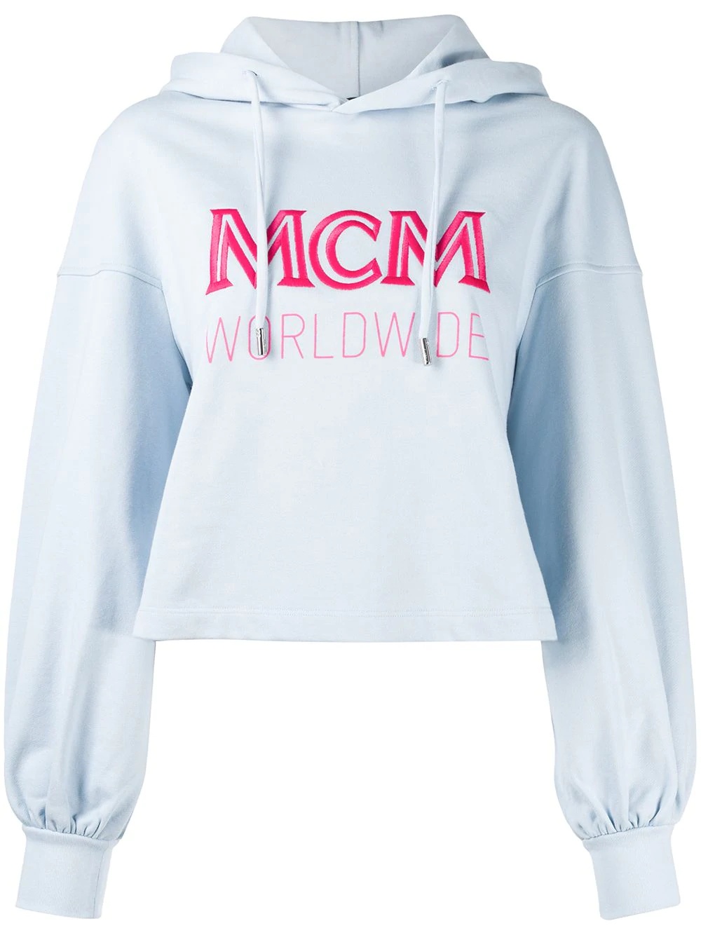 embroidered logo oversized hoodie - 1