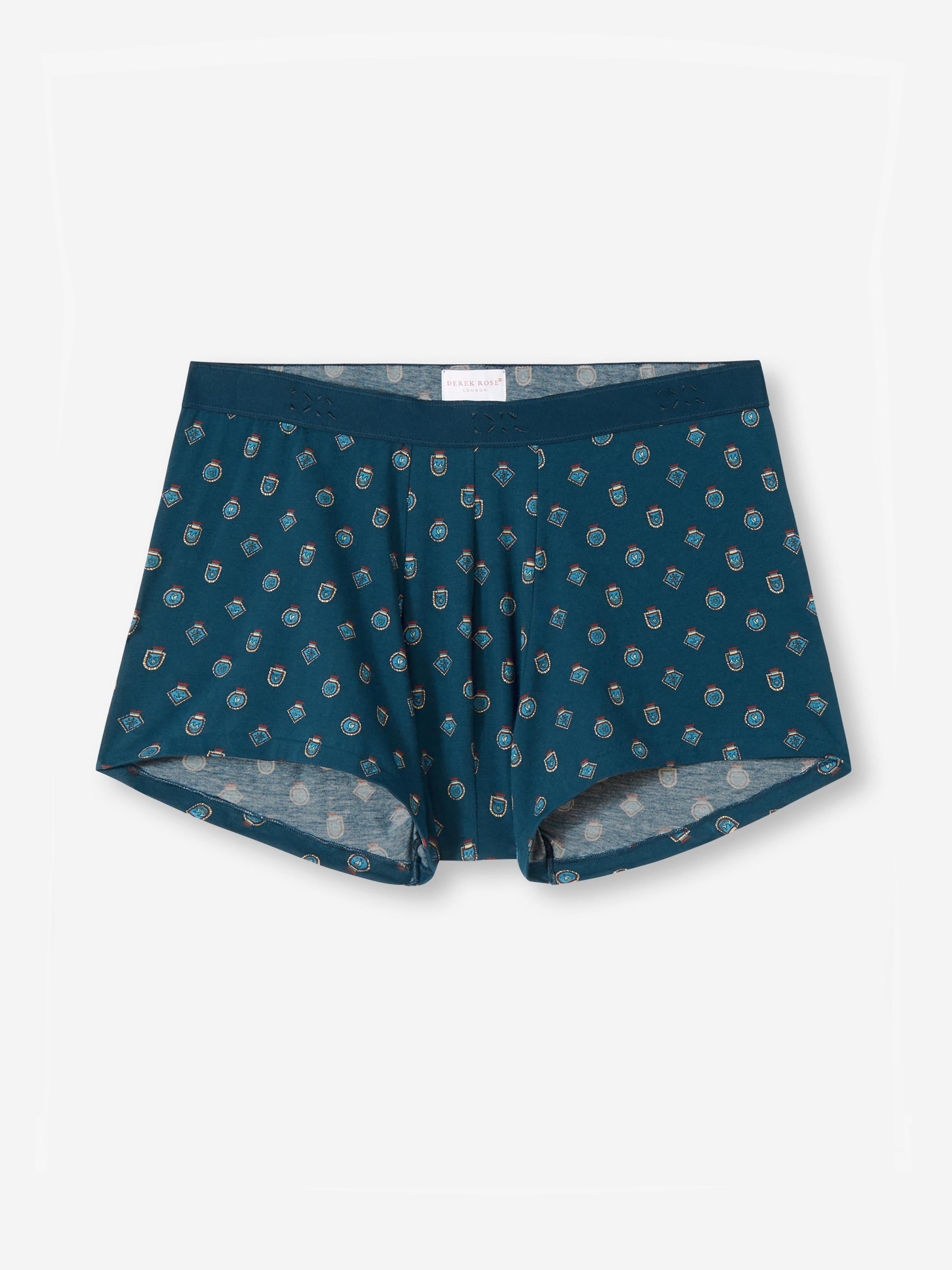 Men's Boxer Briefs Medalion Pima Cotton Stretch Navy - 2