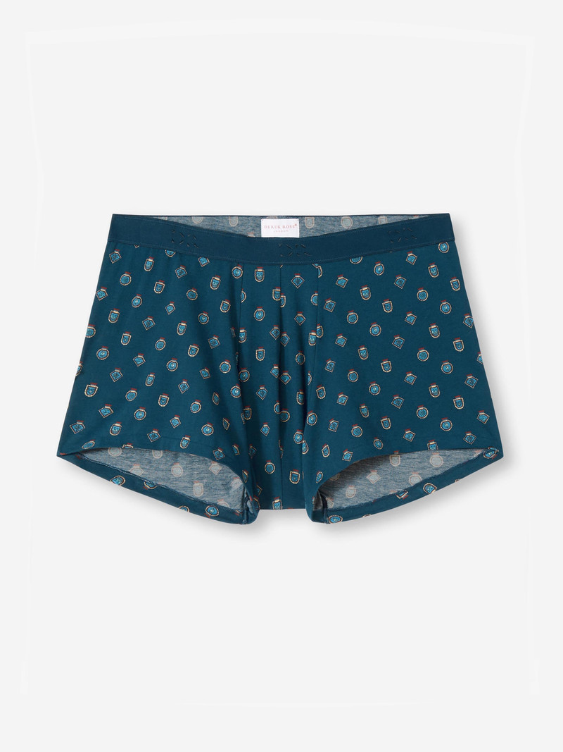 Derek Rose Men's Boxer Briefs Medalion Pima Cotton Stretch Navy outlook