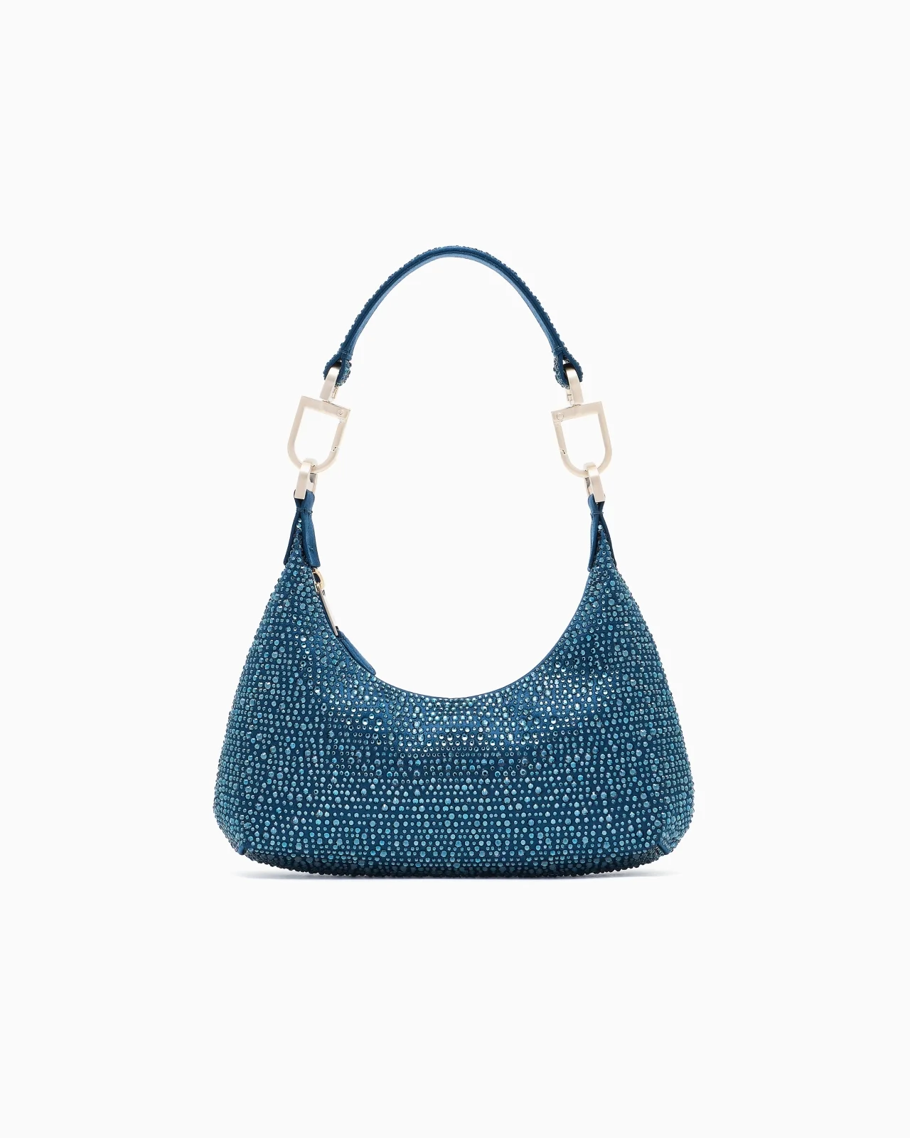 LA PRIMA SOFT SMALL HOBO BAG IN SATIN AND RHINESTONES - 1