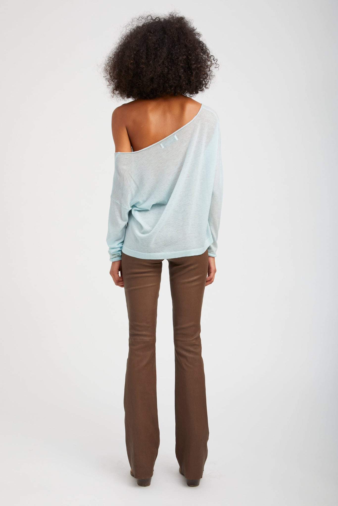 TRUFFLE LEATHER MICRO FLARE - 4