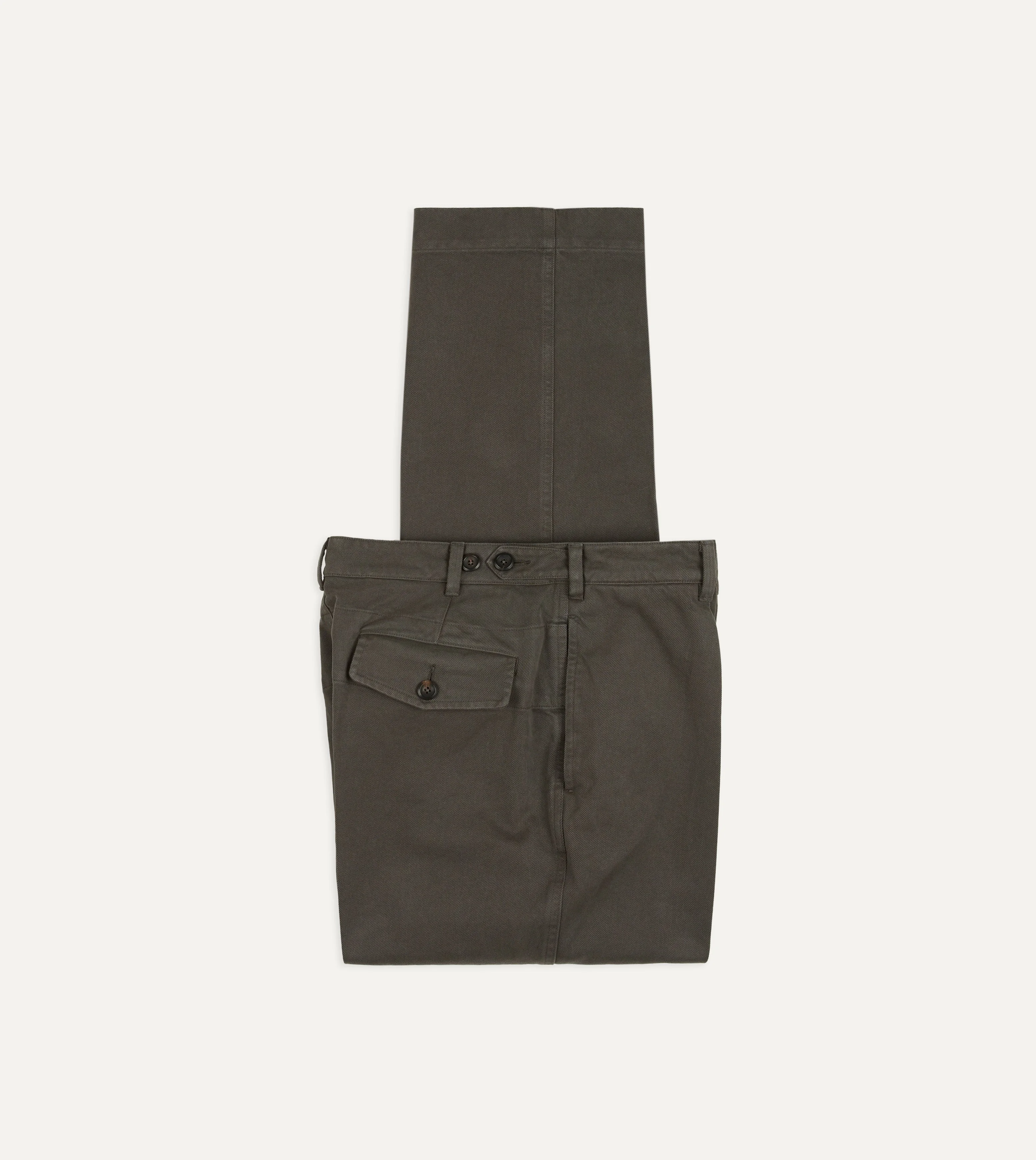 Grey Moleskin Twill Games Trousers - 1