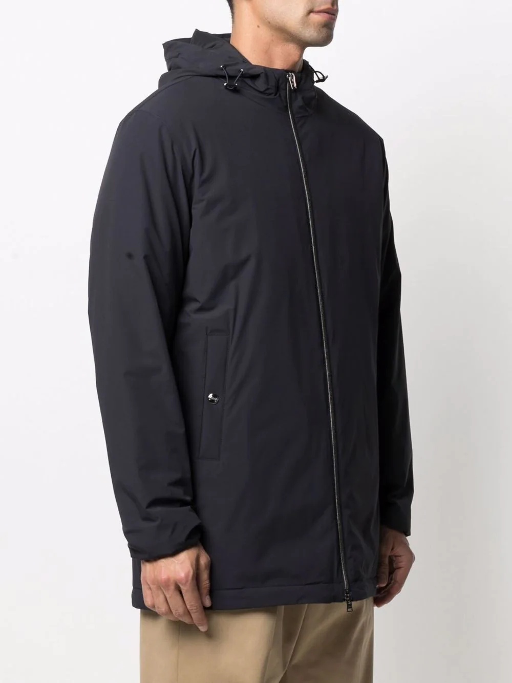 zip-fastening hooded jacket - 3