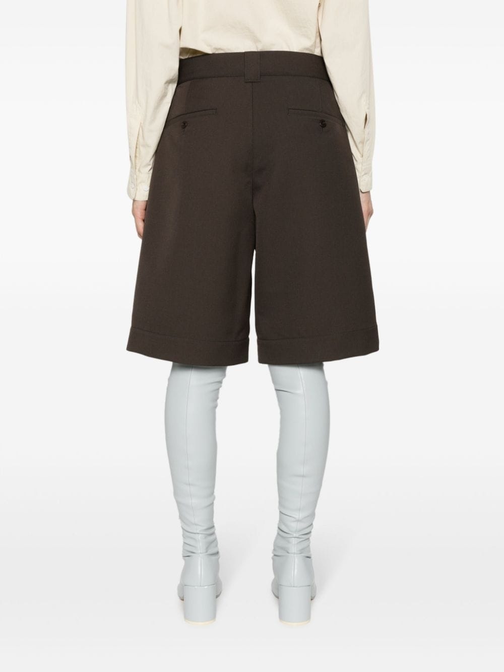 wide-leg Bermuda shorts - 4