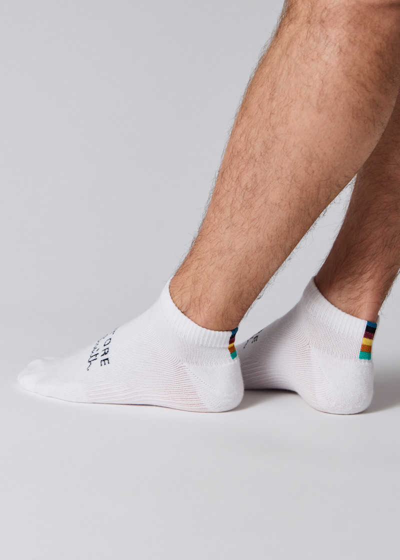 Paul Smith + Castore - White Technical Ankle Socks Two Pack 7