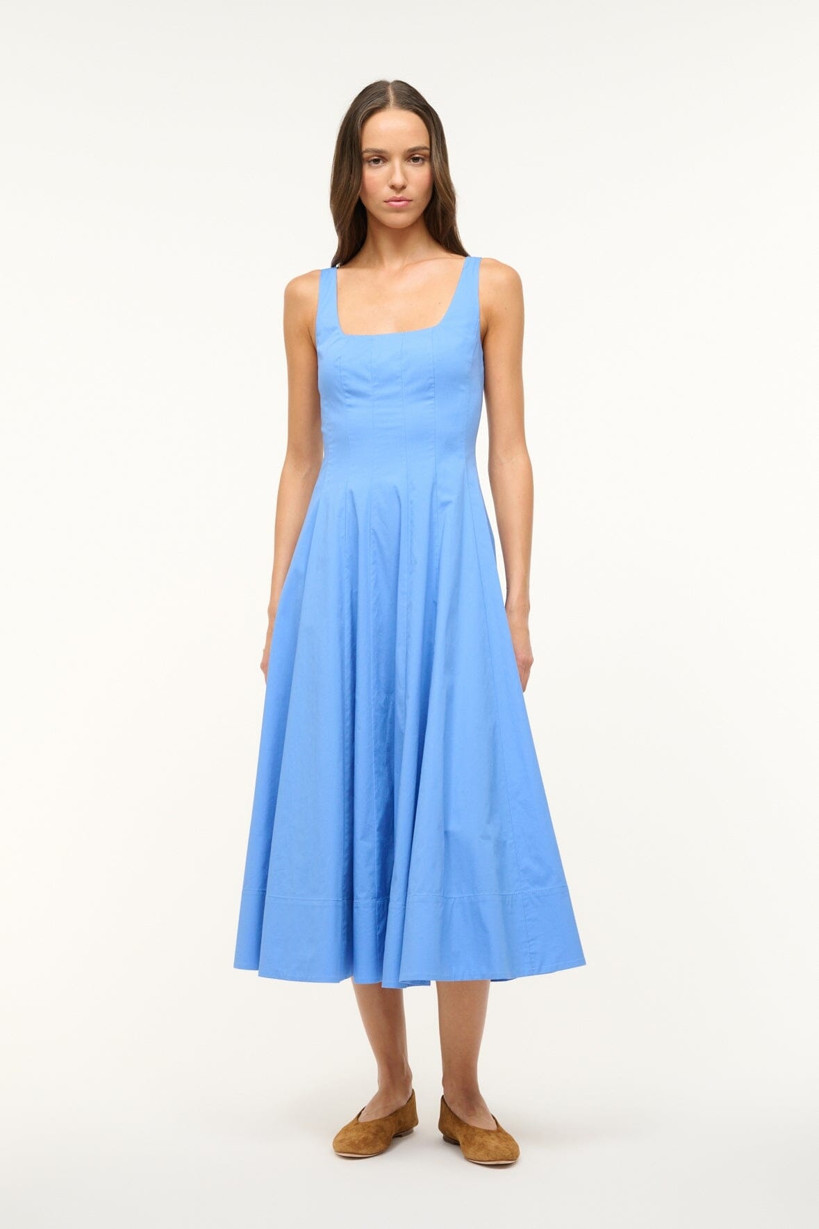 STAUD WELLS DRESS CORNFLOWER - 2