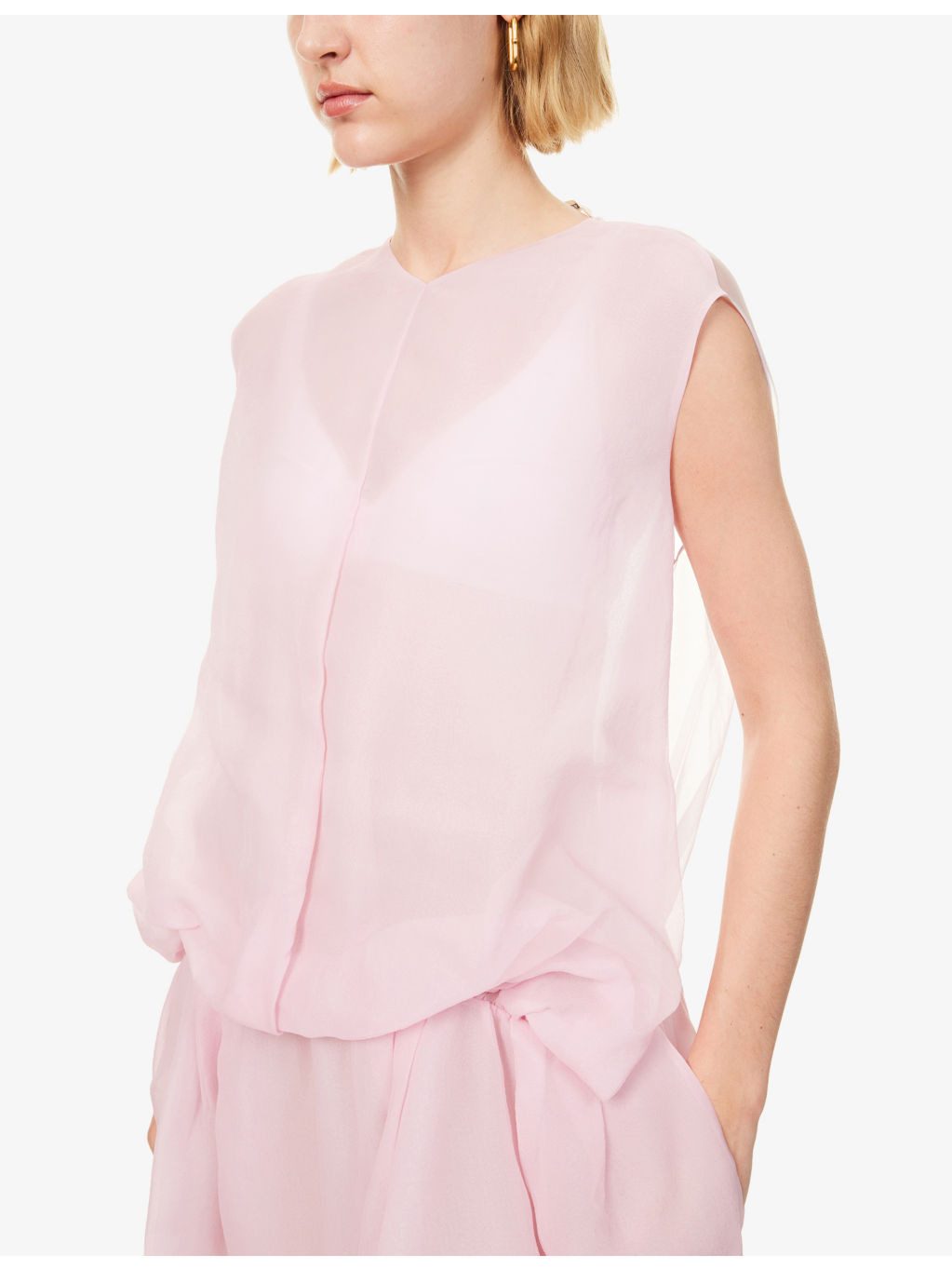 Noah Ruched Silk Midi Dress - 5