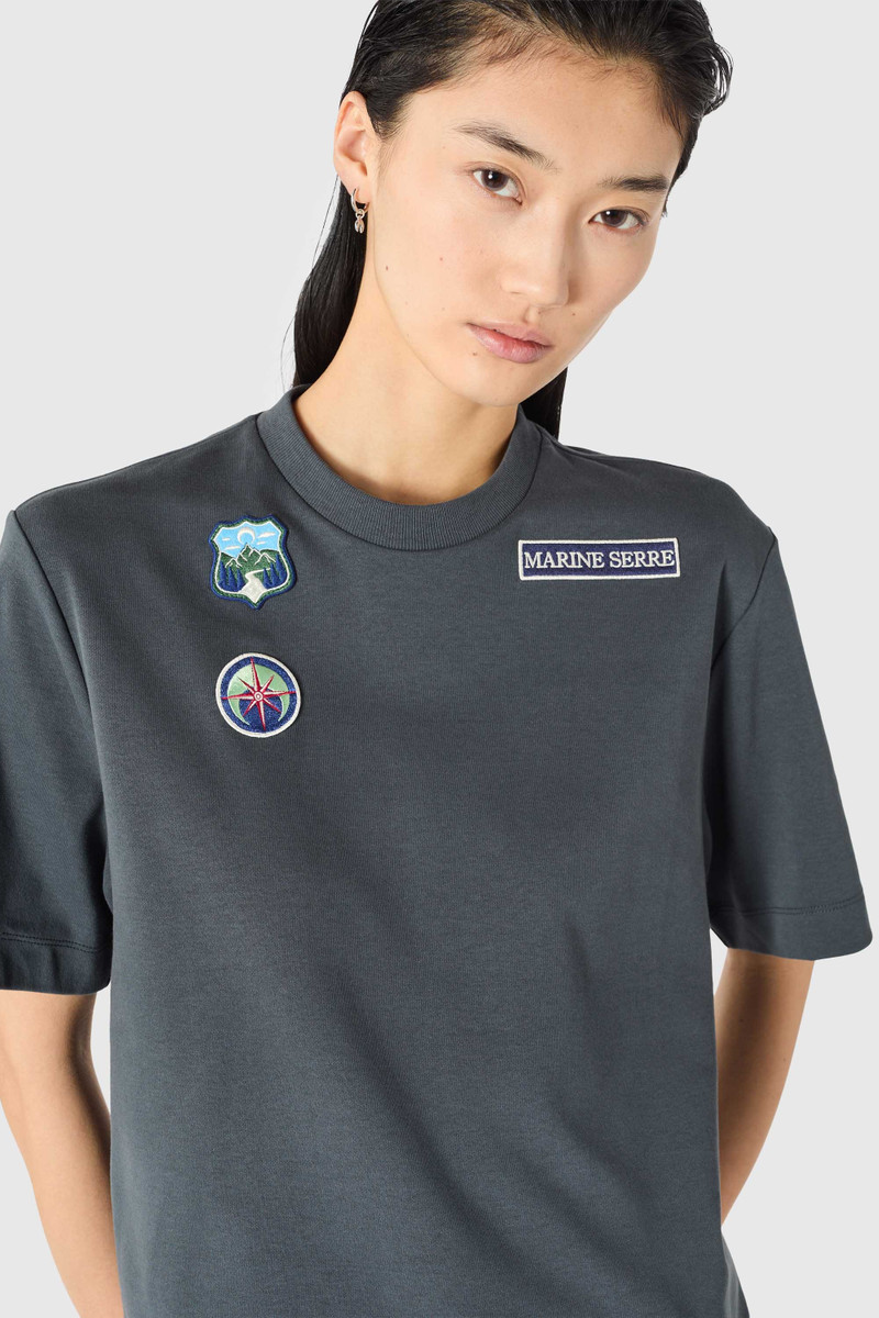 Scout patches crewneck t-shirt organic cotton 7