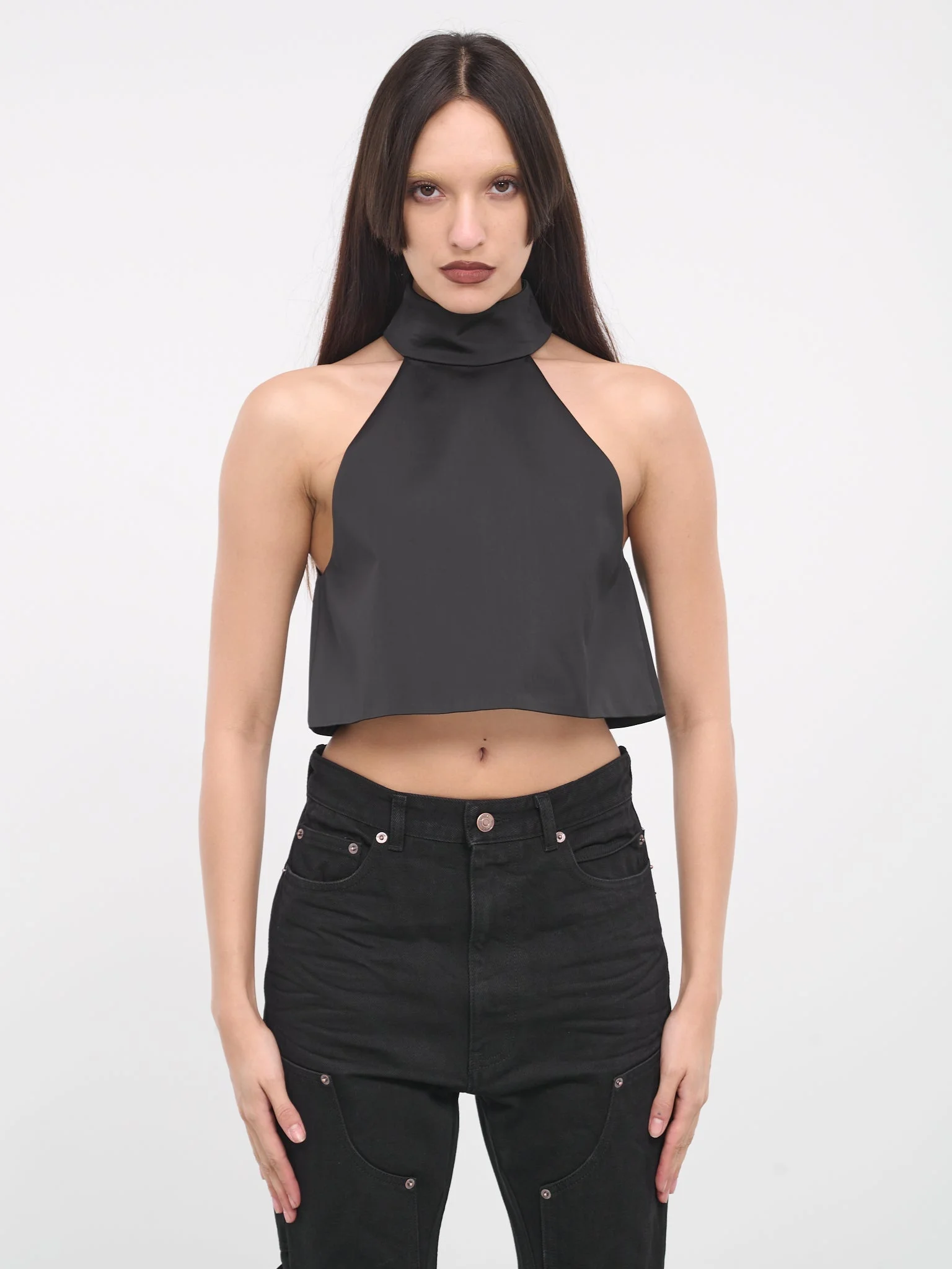 Halterneck Crop Blouse - 1