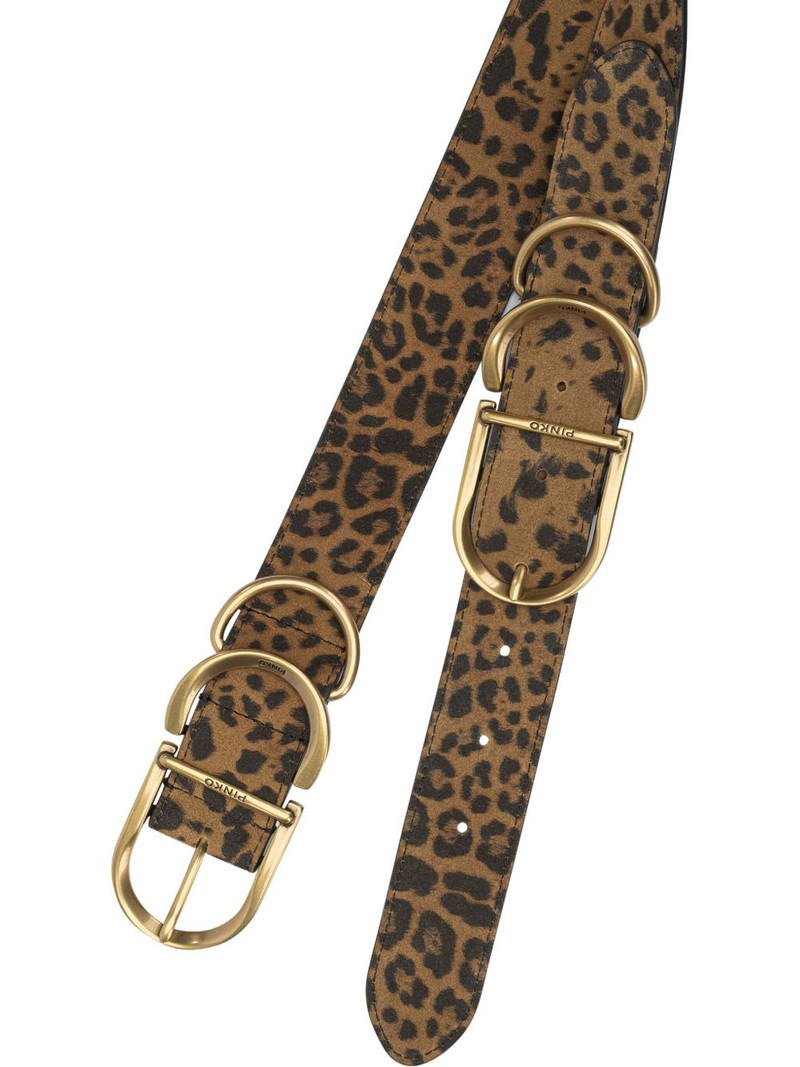 PINKO leopard buckle belt outlook