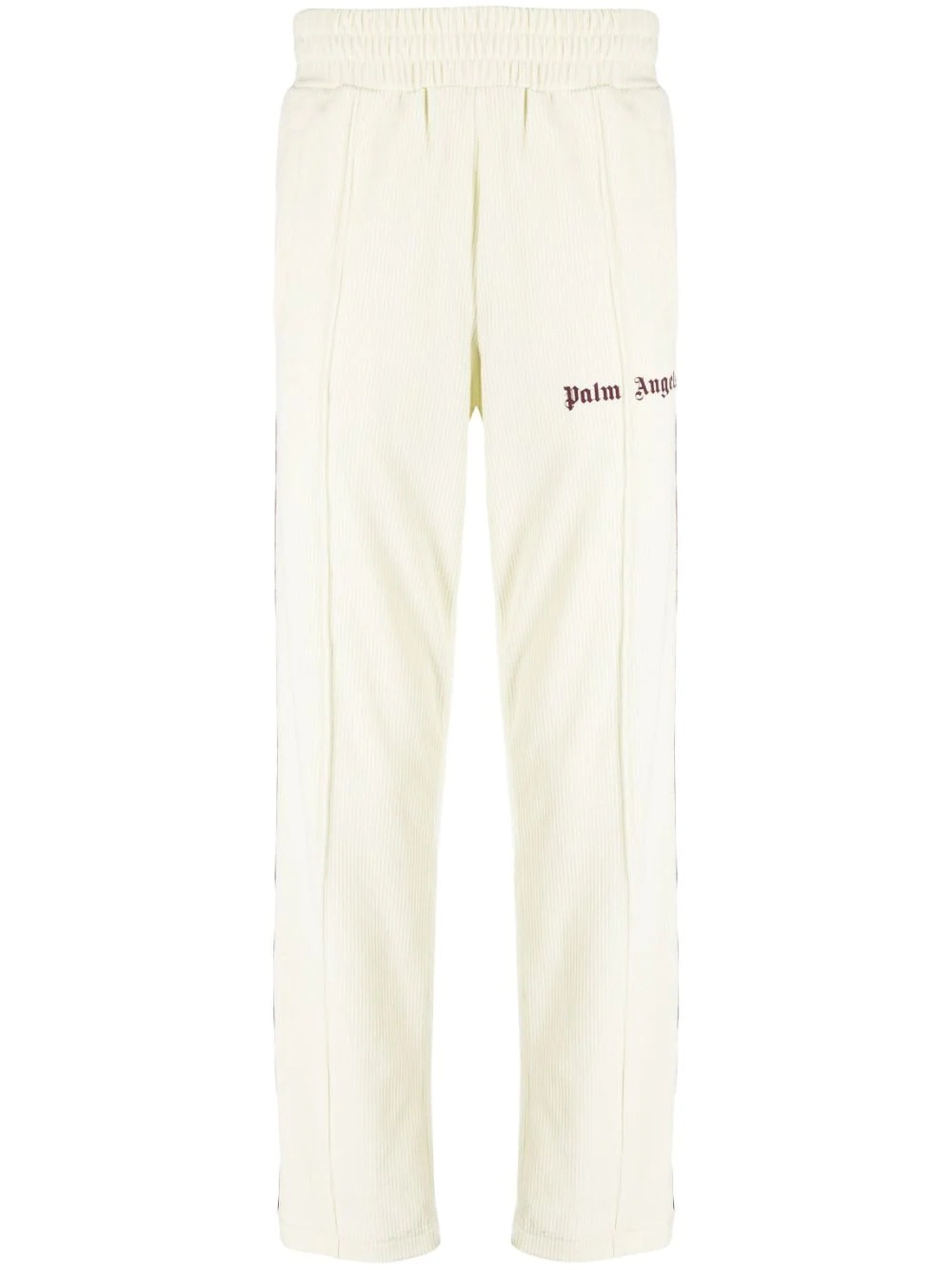 side-stripe corduroy track pants - 1