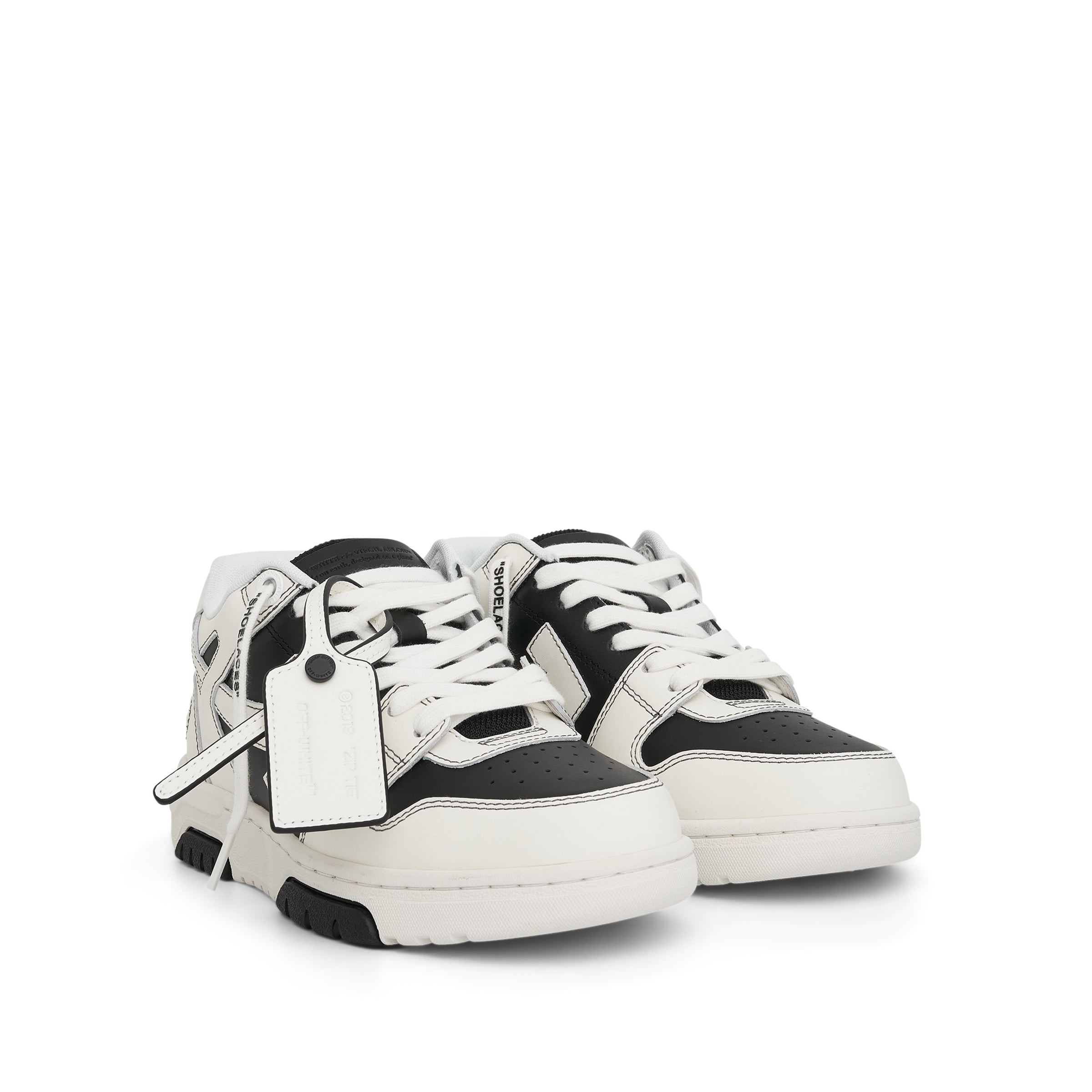 Women Out of Office Calf Leather Sneaker in Black/White - 2