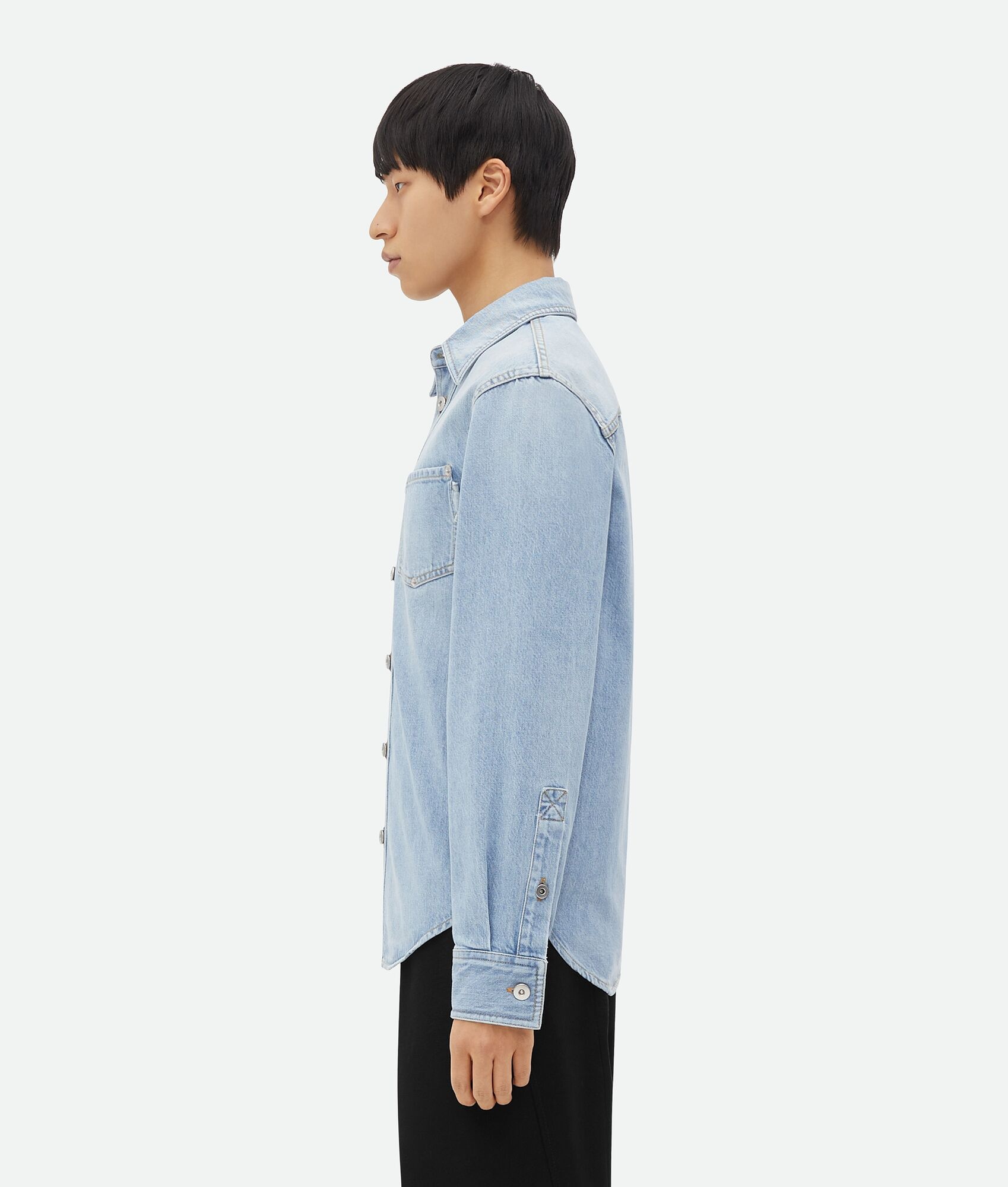 Relaxed Fit Light-Bleached Denim Shirt - 2