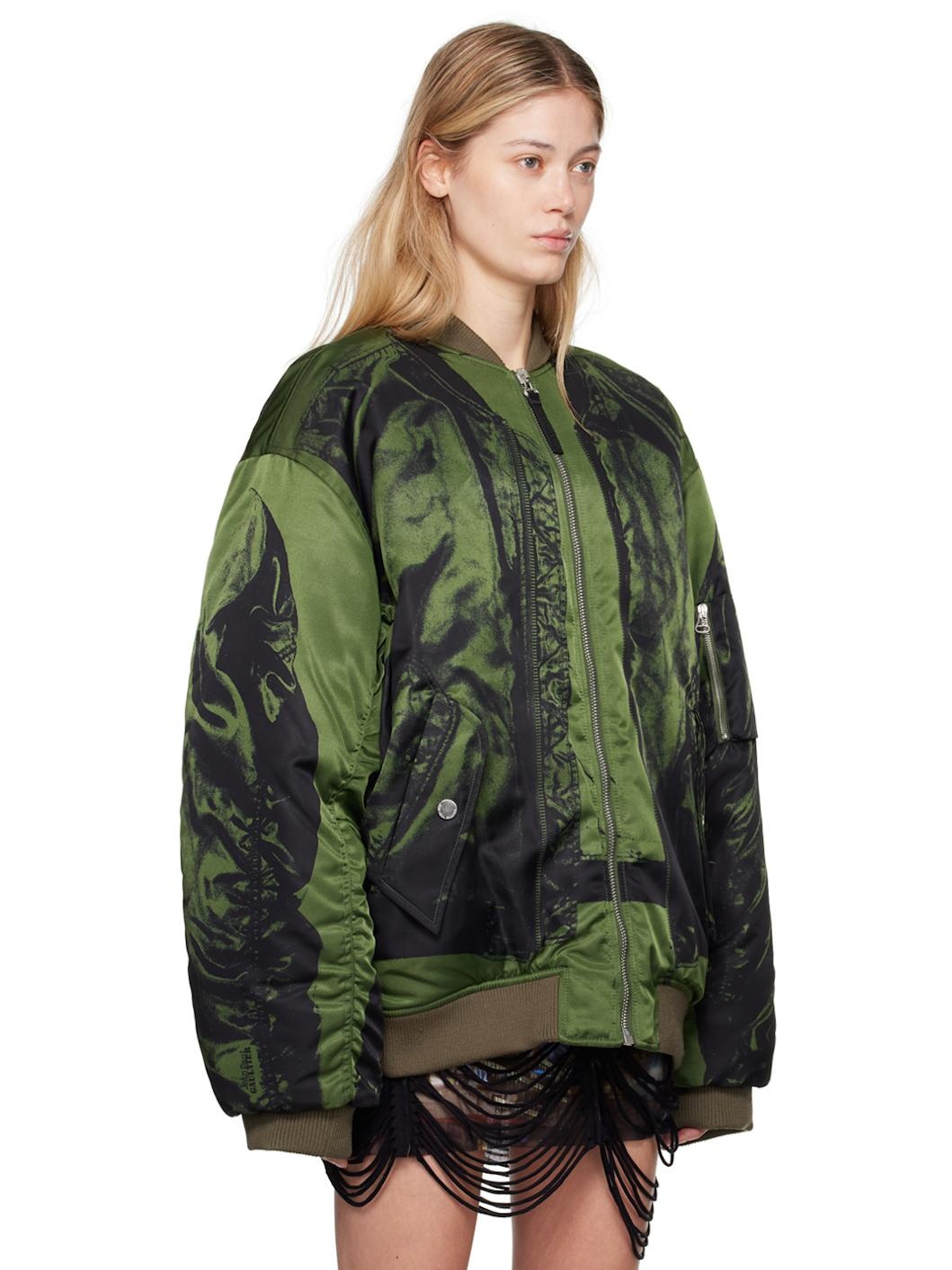 Khaki 'The Trompe L'œil' Bomber Jacket - 2