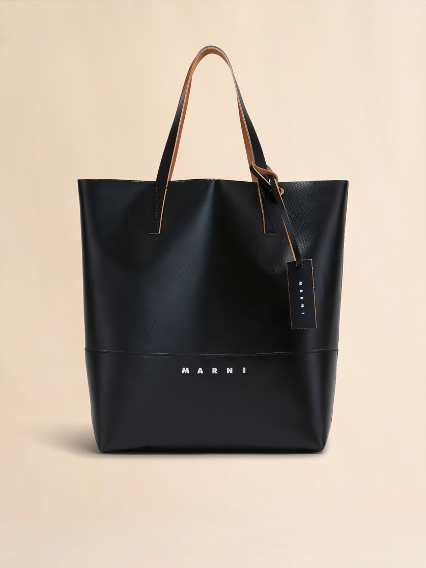 BLACK OPEN SHOPPER WITH MARNI TAG - 1