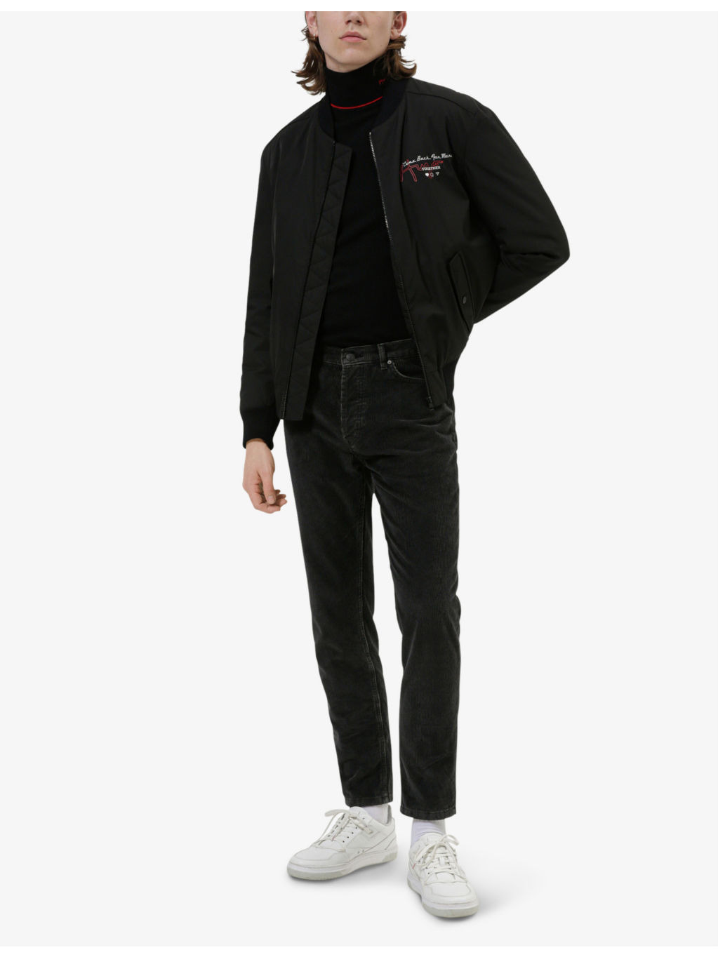 Snake-and-logo-print recycled polyester-blend bomber jacket - 5