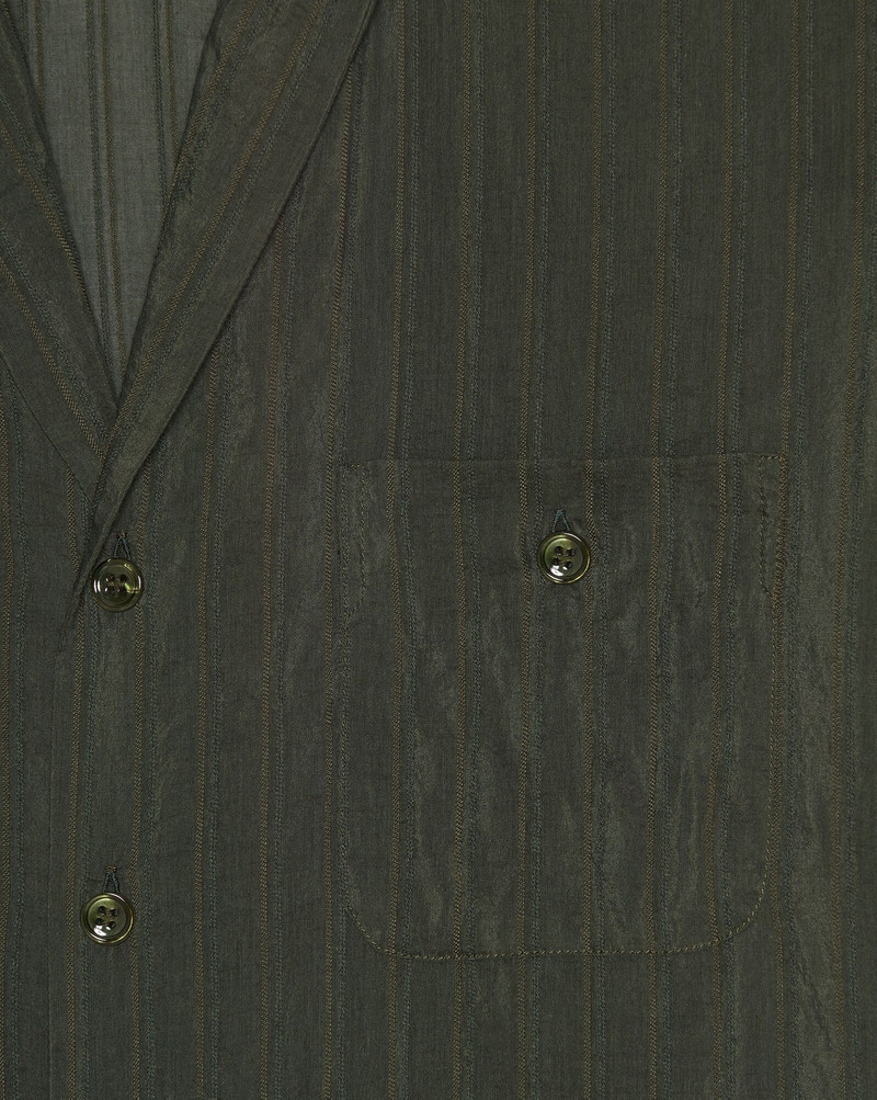 shawl-collar shirt in striped cotton and silk 3