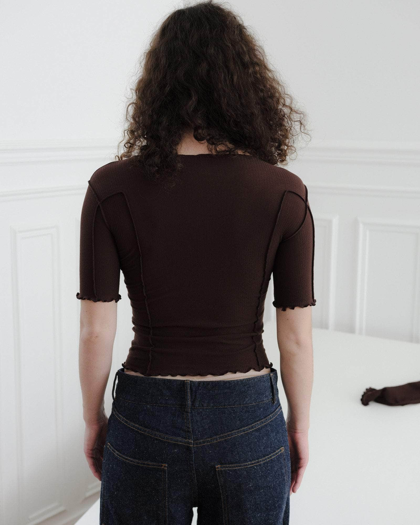 Omato 3/4 Tee Shirt - Fine Organic Cotton Rib - 2
