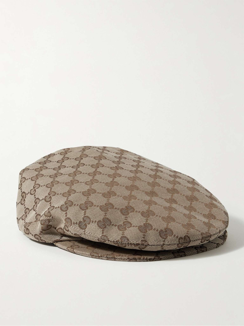 Logo-Appliquéd Monogrammed Canvas Flat Cap 1