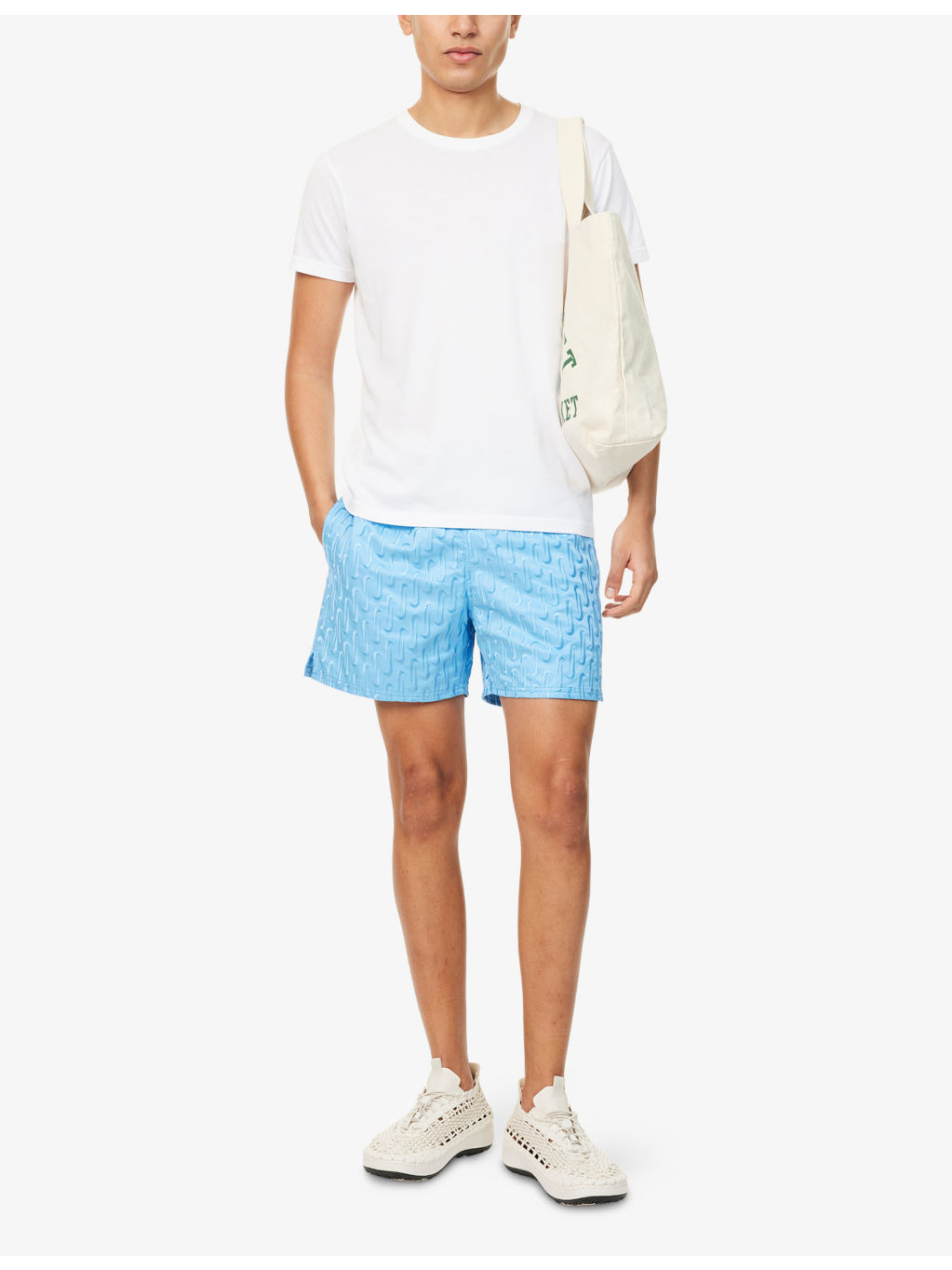 Swoosh 5in Logo-Print Woven Volley Shorts - 2