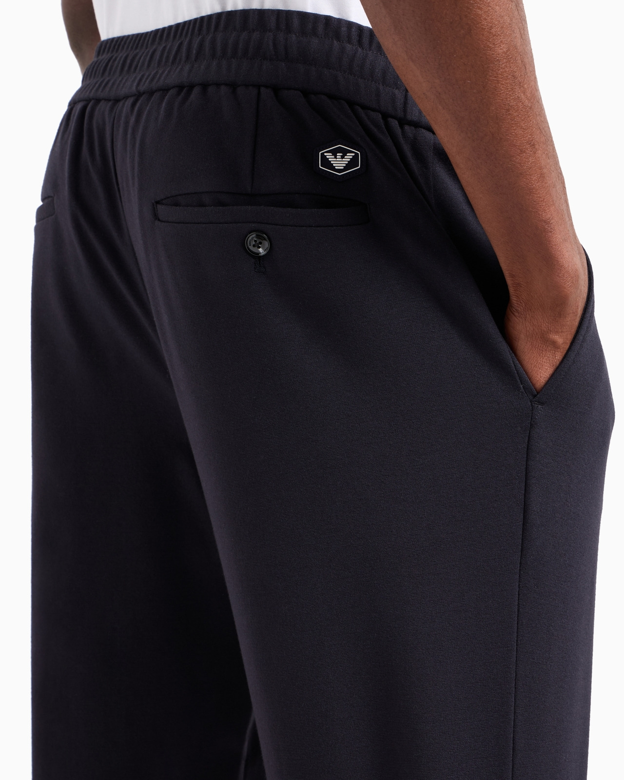 Knitted jersey joggers with ribs - 5