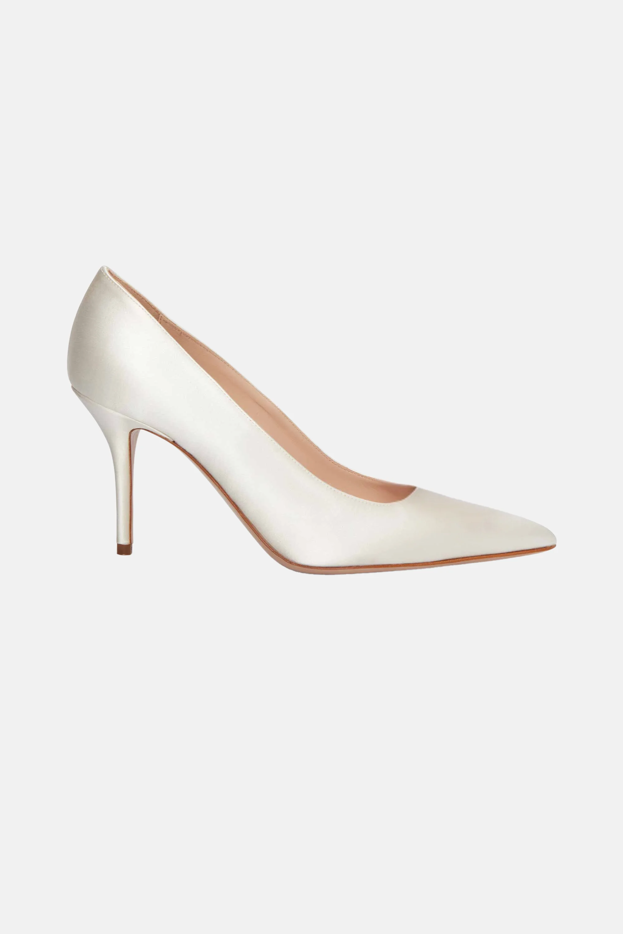 Sophia Shoe In Ivory Satin - 1