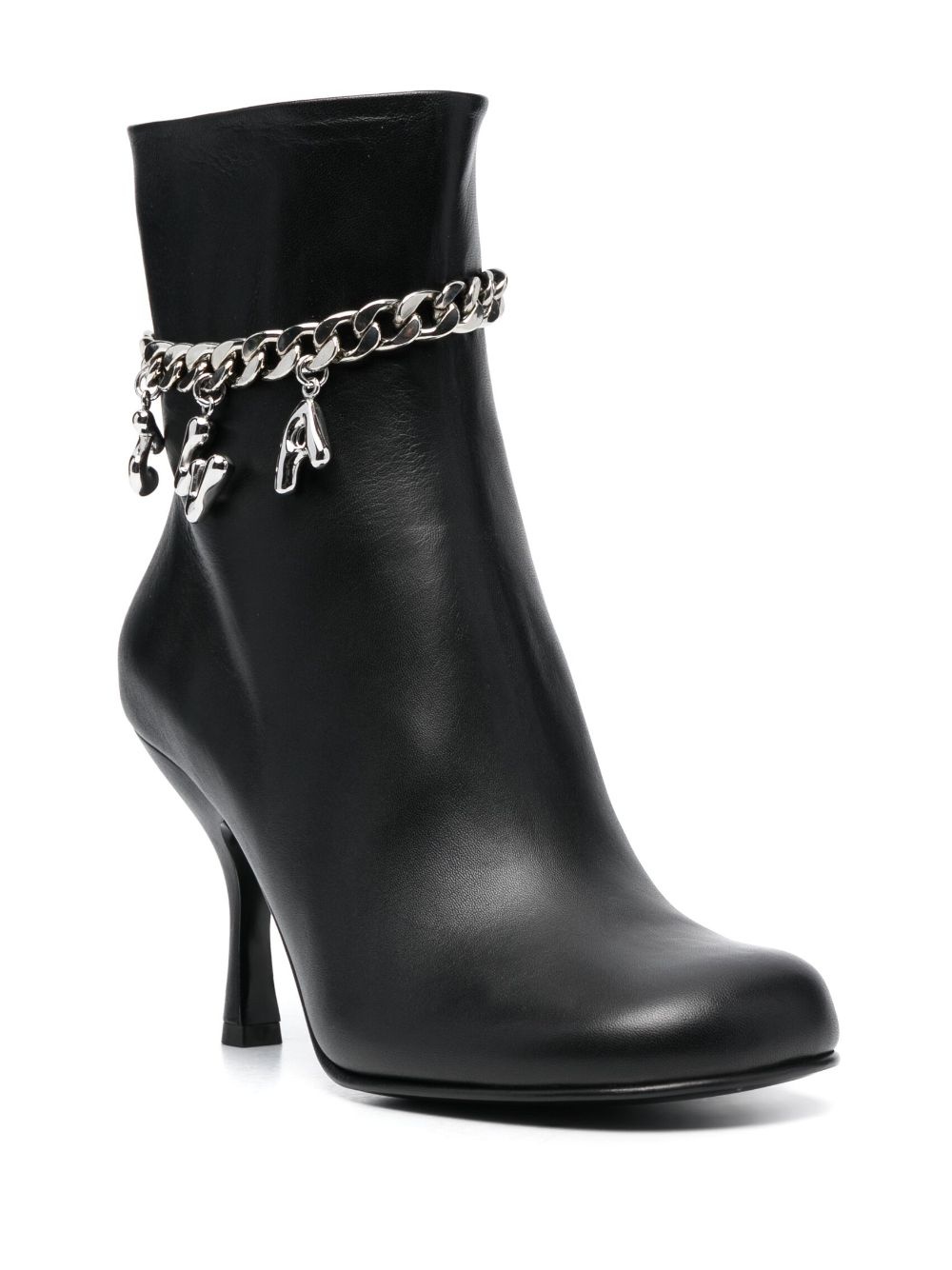 80mm logo-embellished leather boots - 2