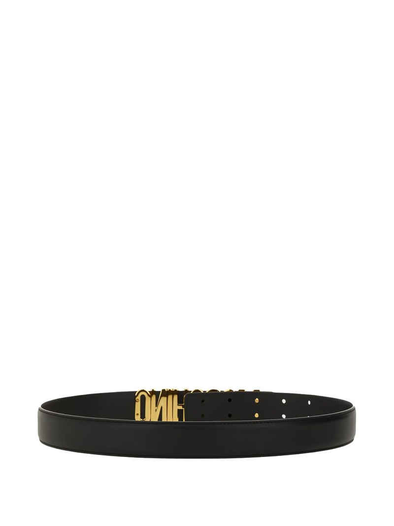 Moschino logo-buckle belt outlook