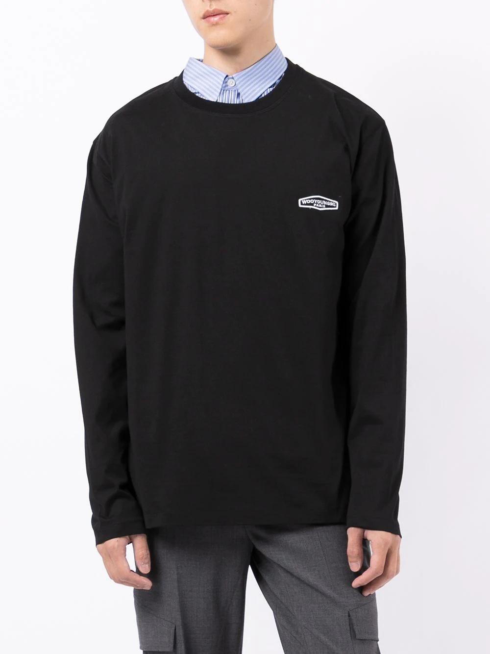 logo-print long-sleeved T-shirt - 4